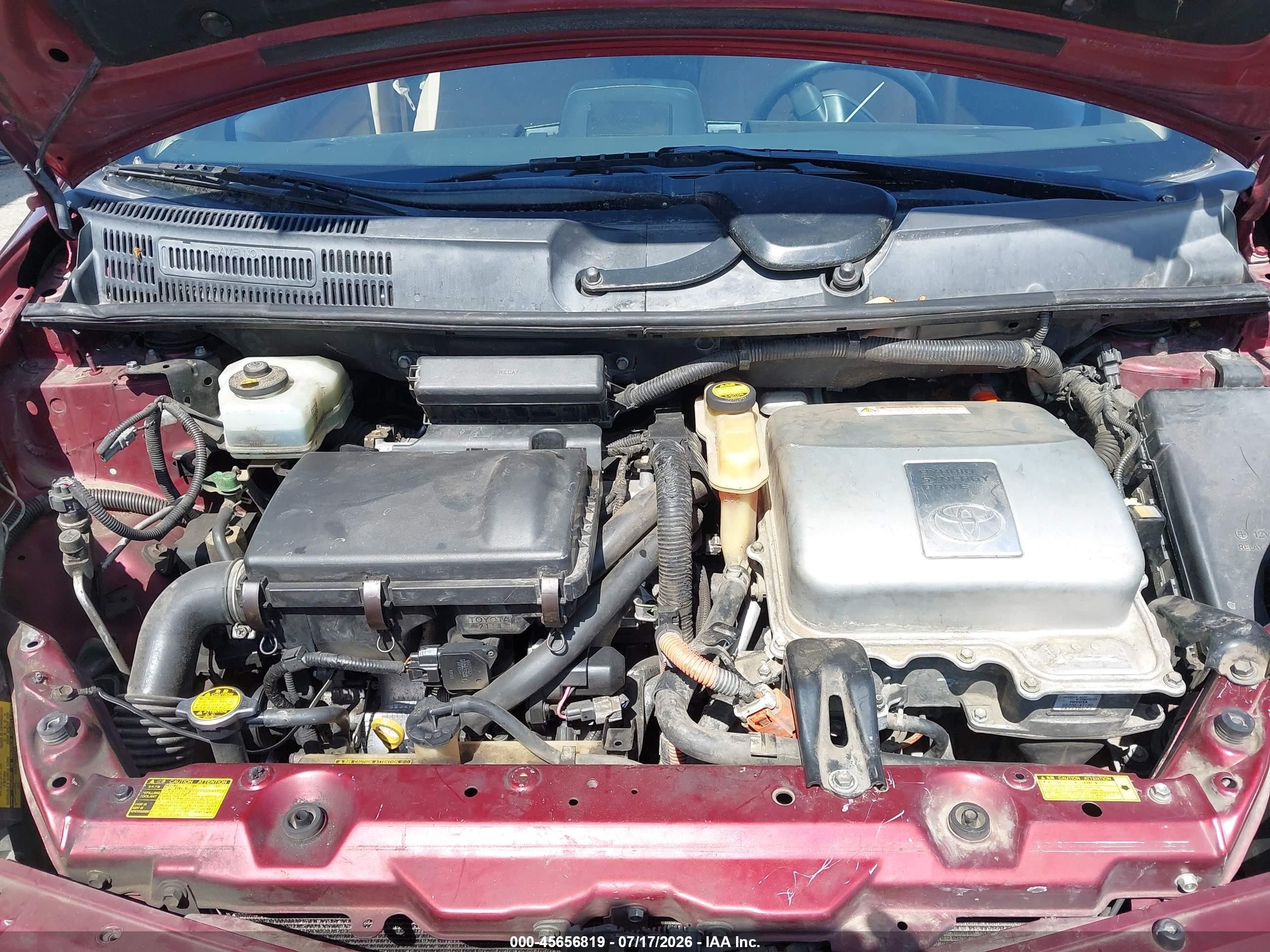 2005 Toyota Prius   Maroon vin: JTDKB20U757008578