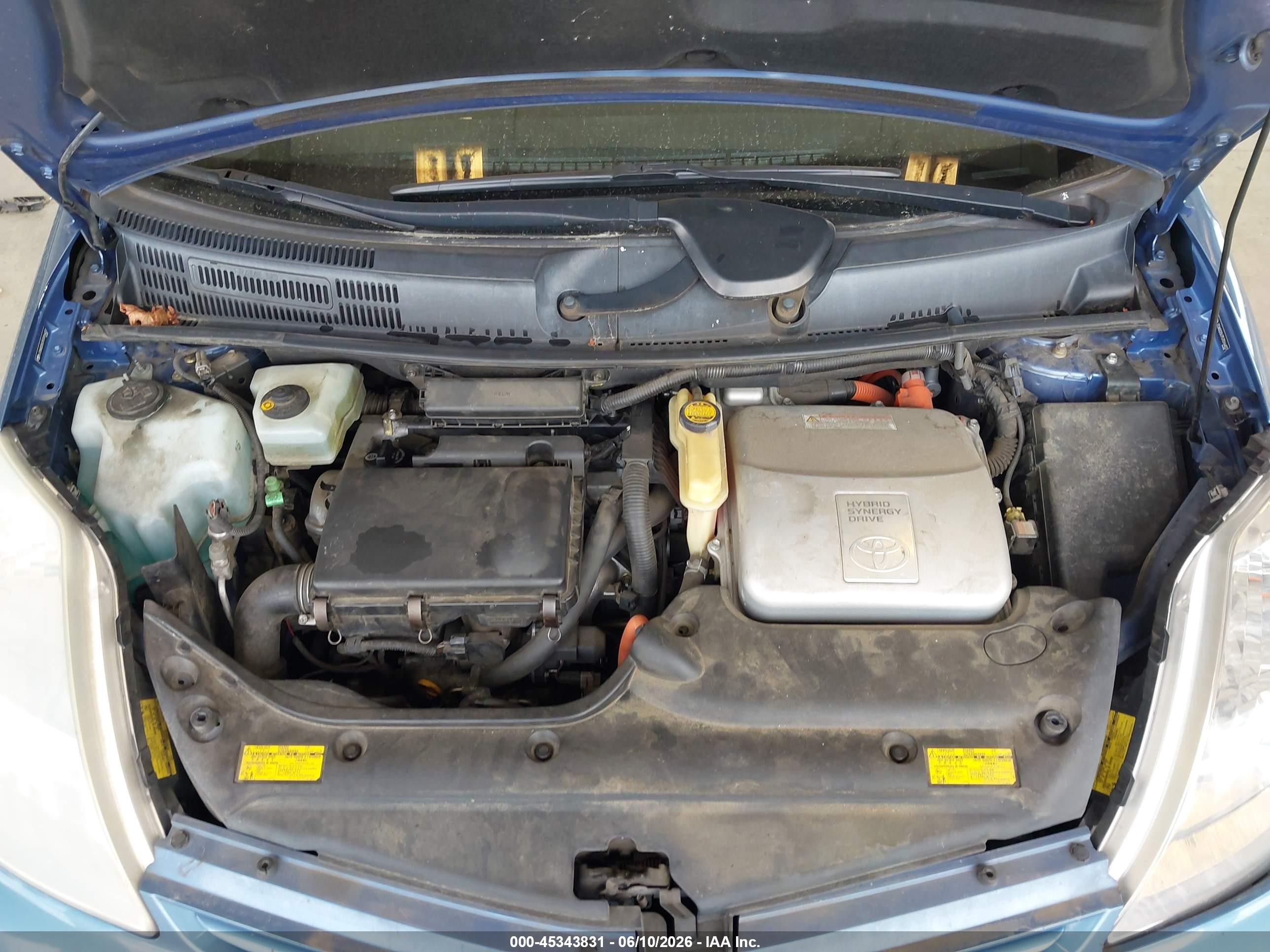2005 Toyota Prius Light Blue vin: JTDKB20U757016437