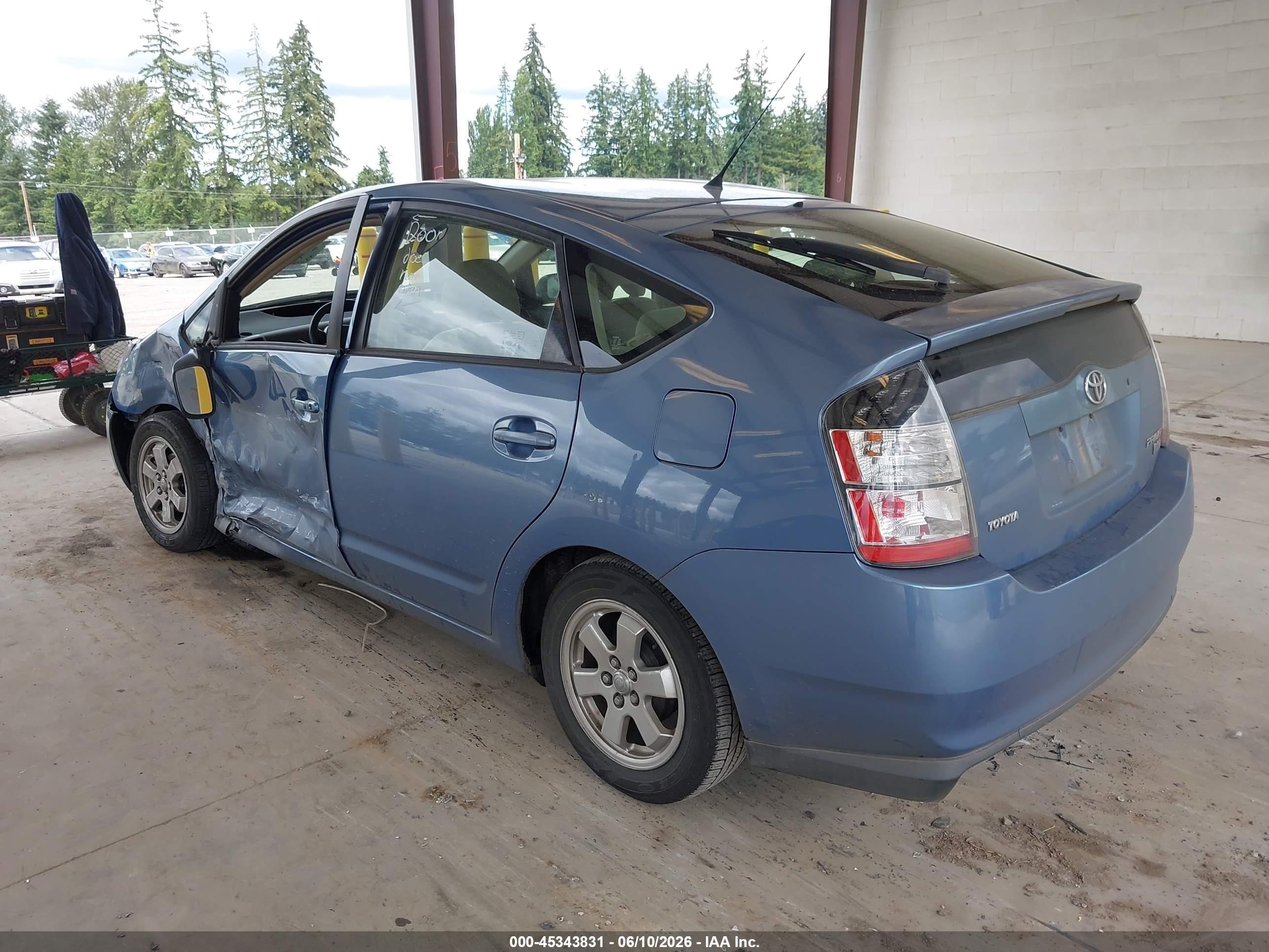 2005 Toyota Prius Light Blue vin: JTDKB20U757016437