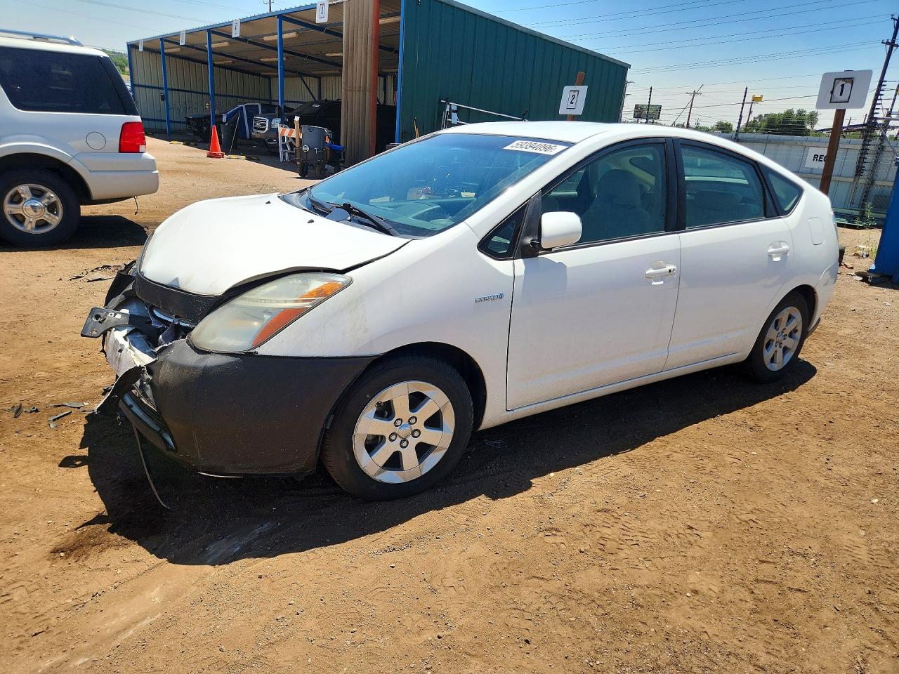 2006 Toyota Prius Base White vin: JTDKB20U767528779