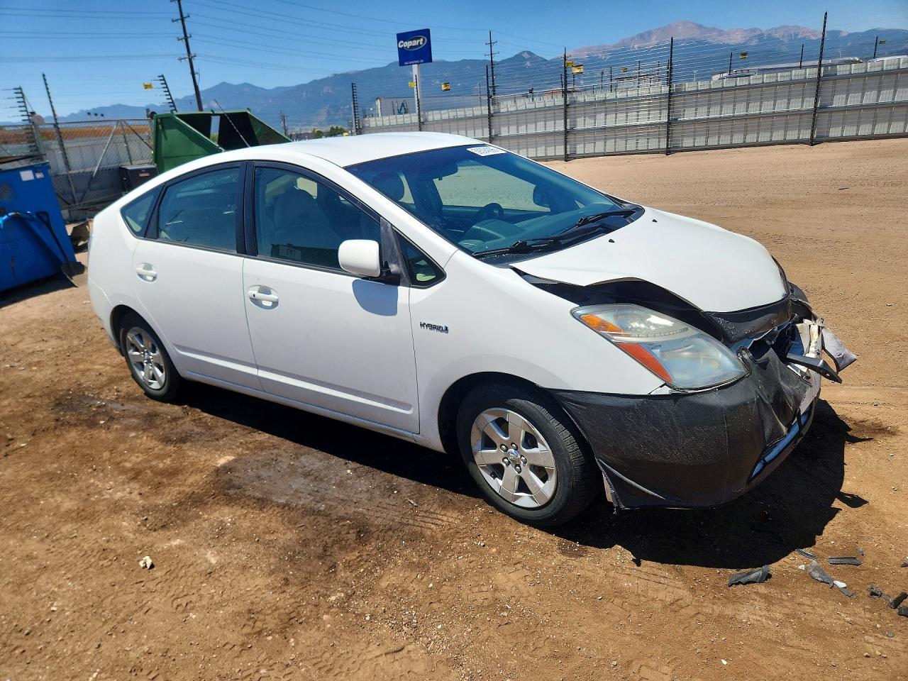 2006 Toyota Prius Base White vin: JTDKB20U767528779