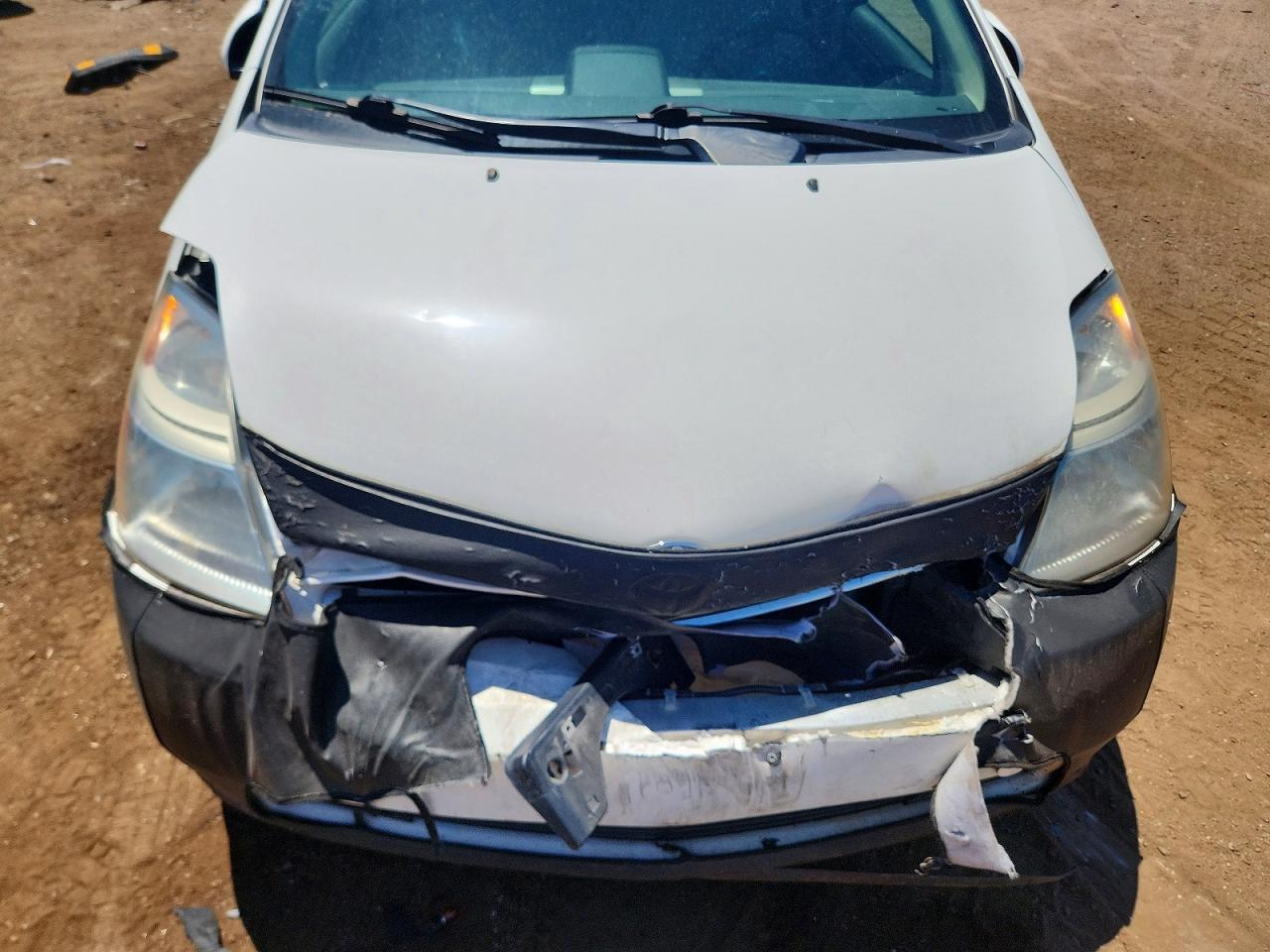2006 Toyota Prius Base White vin: JTDKB20U767528779