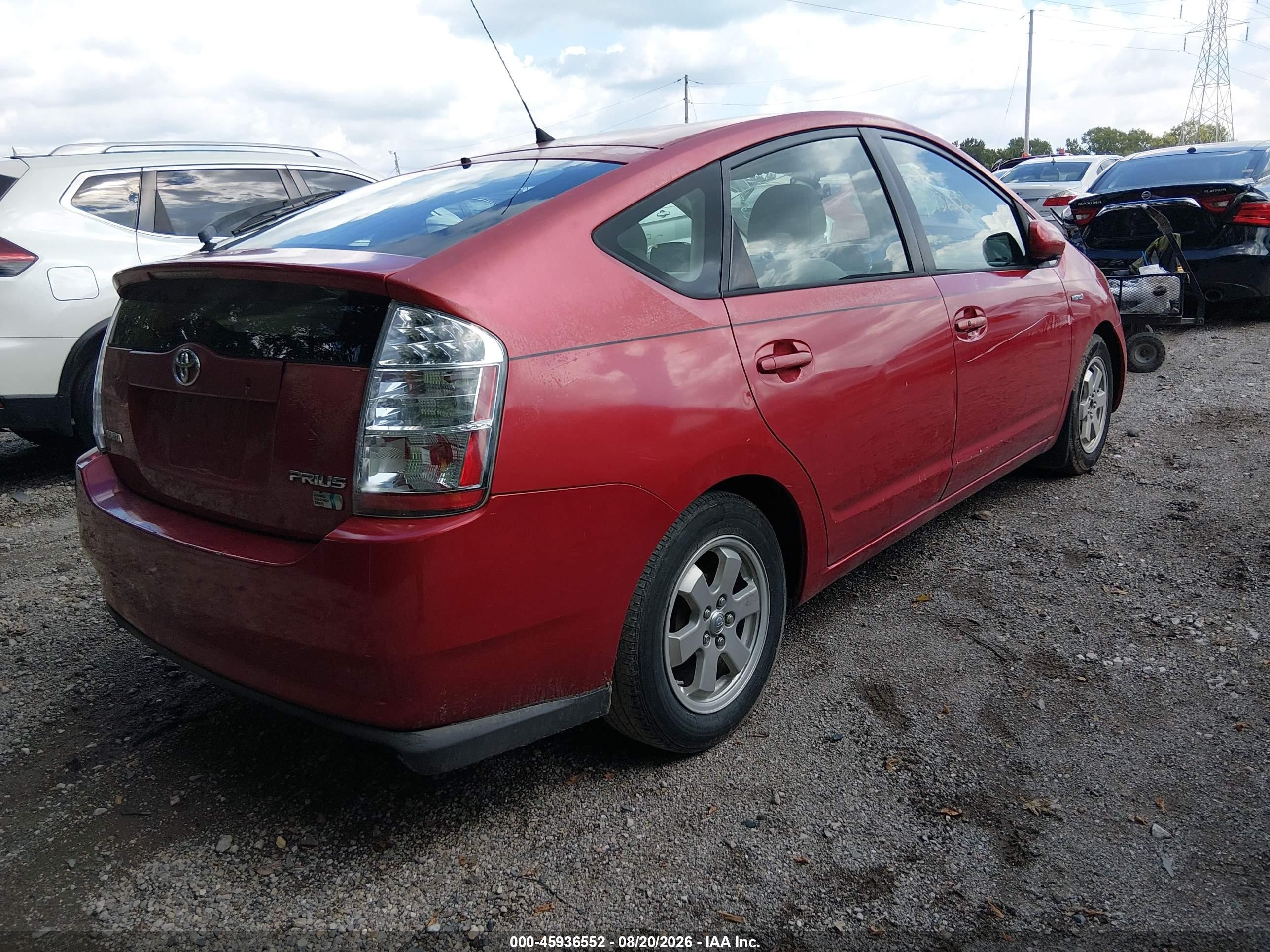 2006 Toyota Prius   Красный vin: JTDKB20U767530578