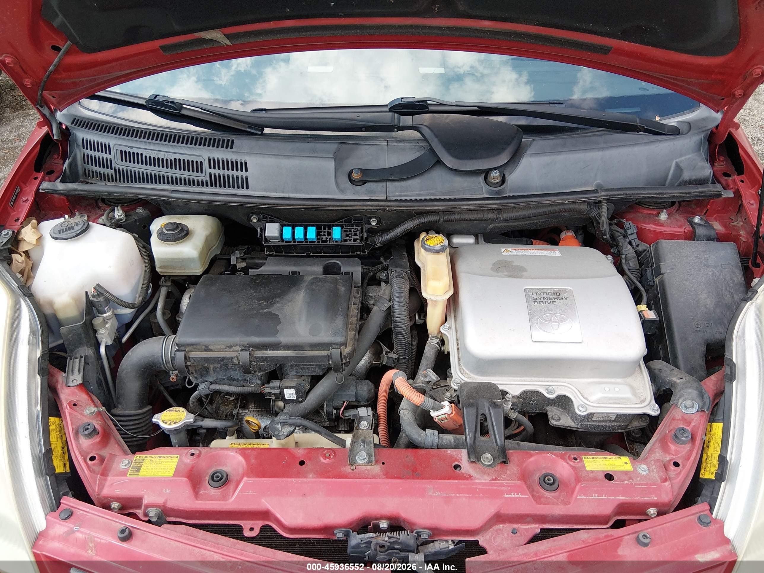 2006 Toyota Prius   Красный vin: JTDKB20U767530578