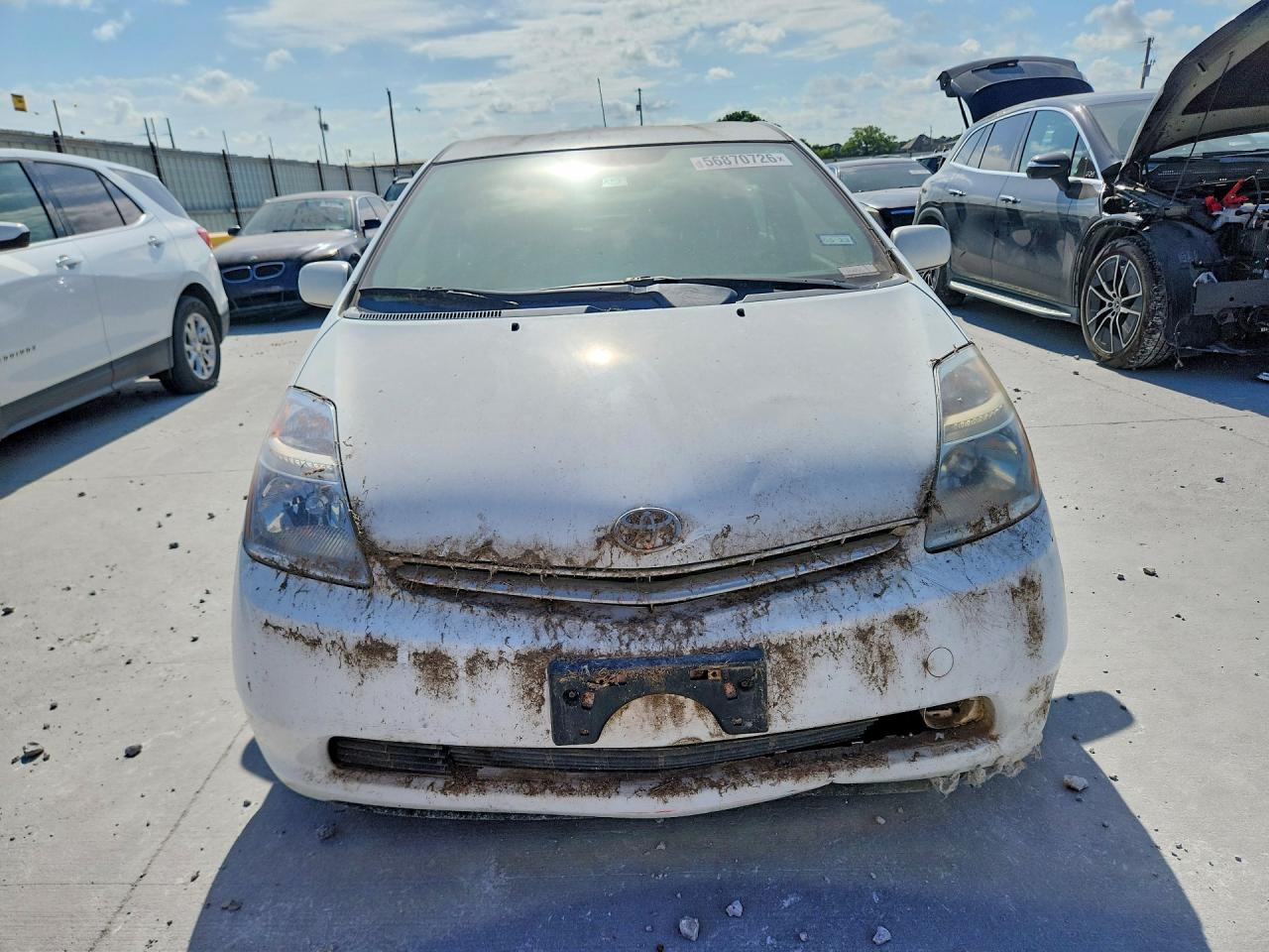 2006 Toyota Prius Base White vin: JTDKB20U767532993