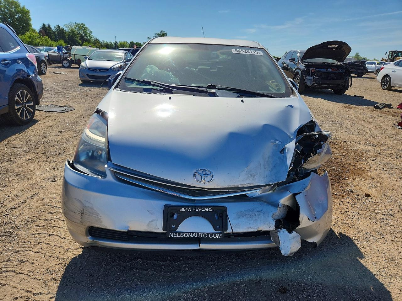 2007 Toyota Prius Base Silver vin: JTDKB20U777084563