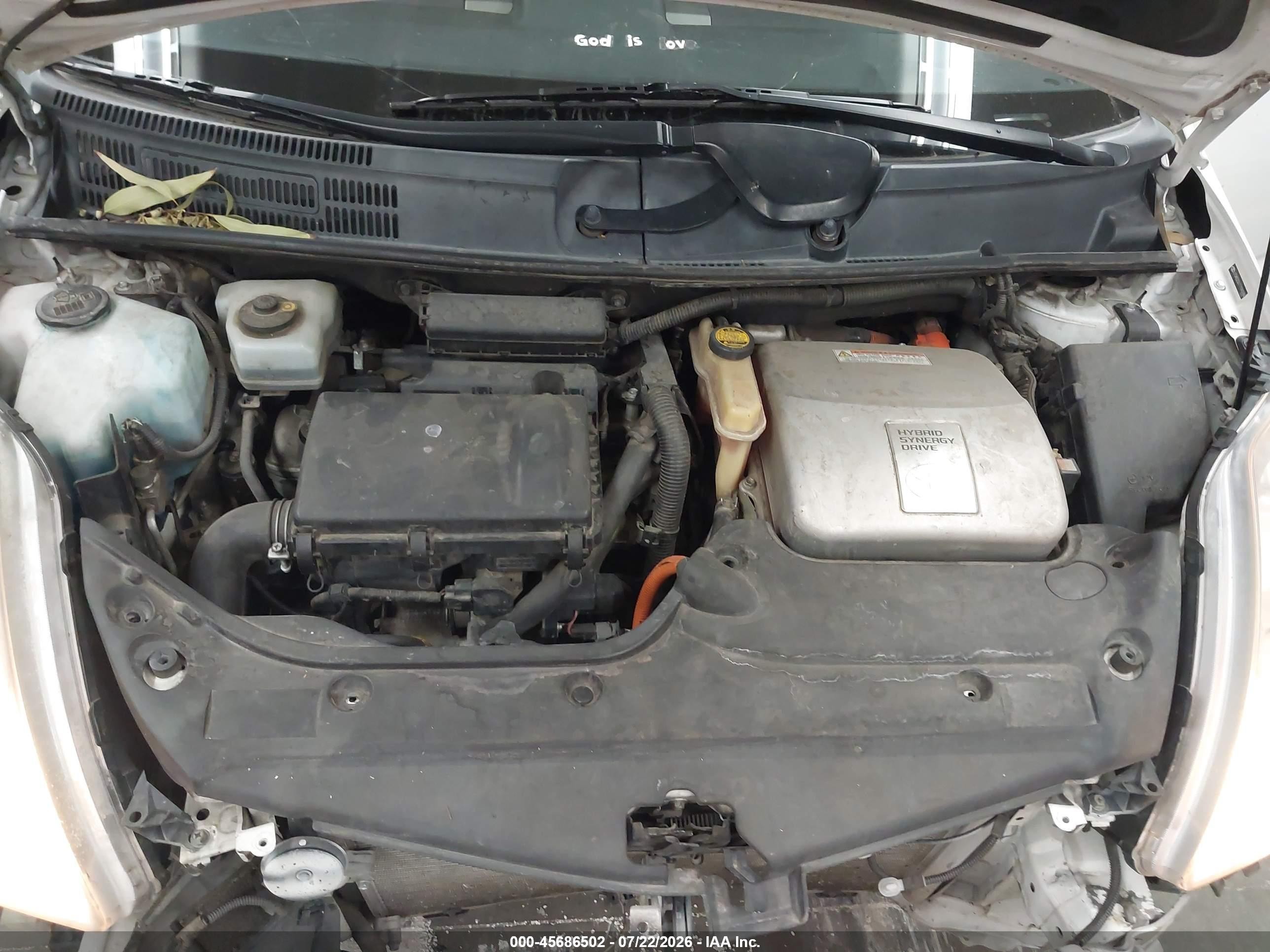 2007 Toyota Prius   White vin: JTDKB20U777090086