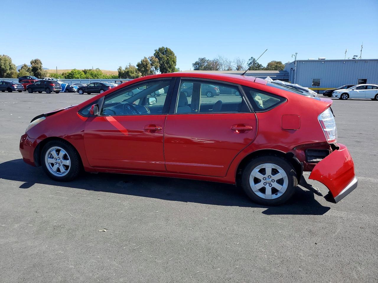 2007 Toyota Prius Base Red vin: JTDKB20U777611579