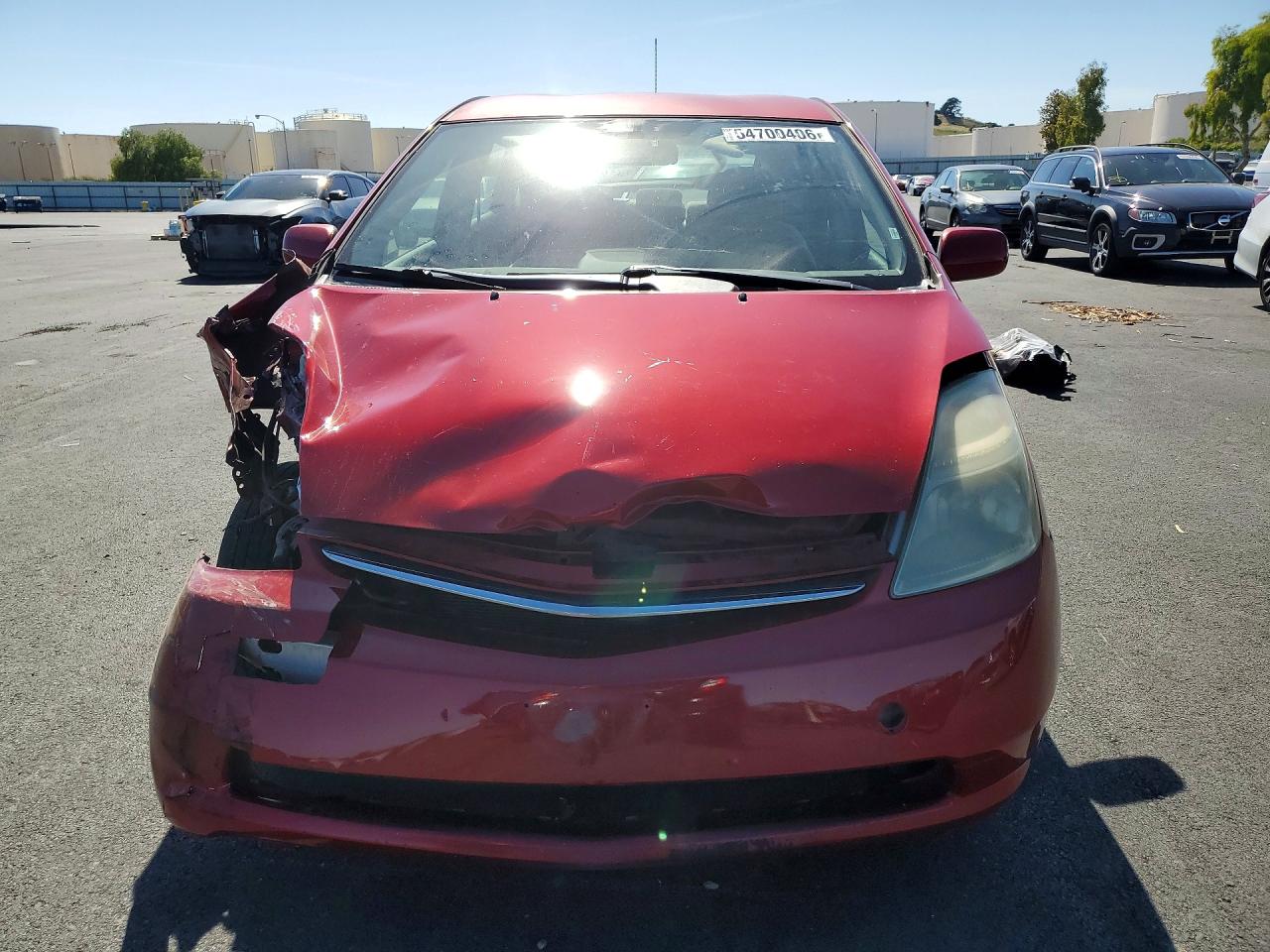 2007 Toyota Prius Base Red vin: JTDKB20U777611579