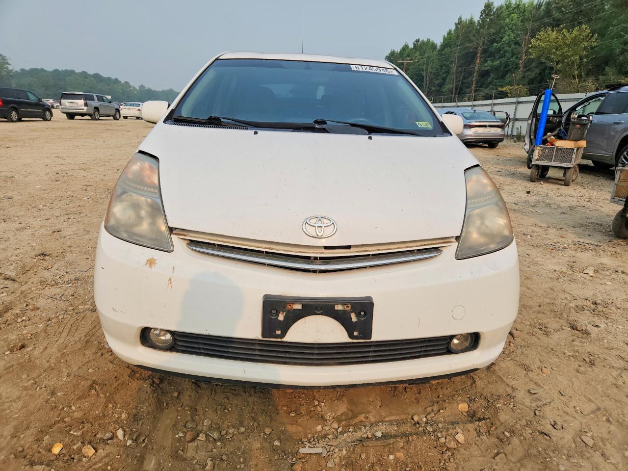 2007 Toyota Prius Base White vin: JTDKB20U777622078