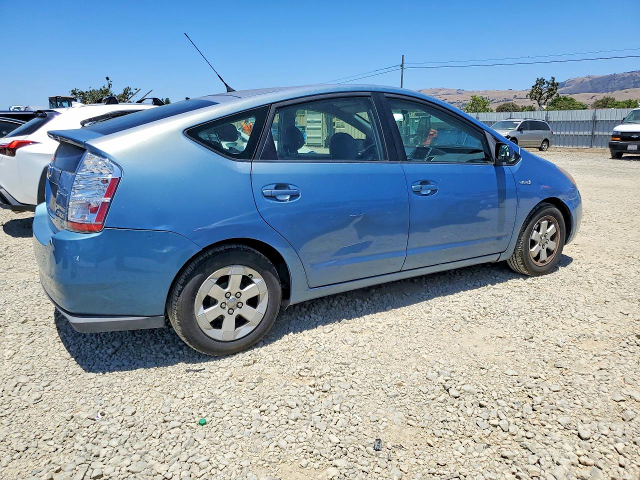 2007 Toyota Prius Base Blue vin: JTDKB20U777645604