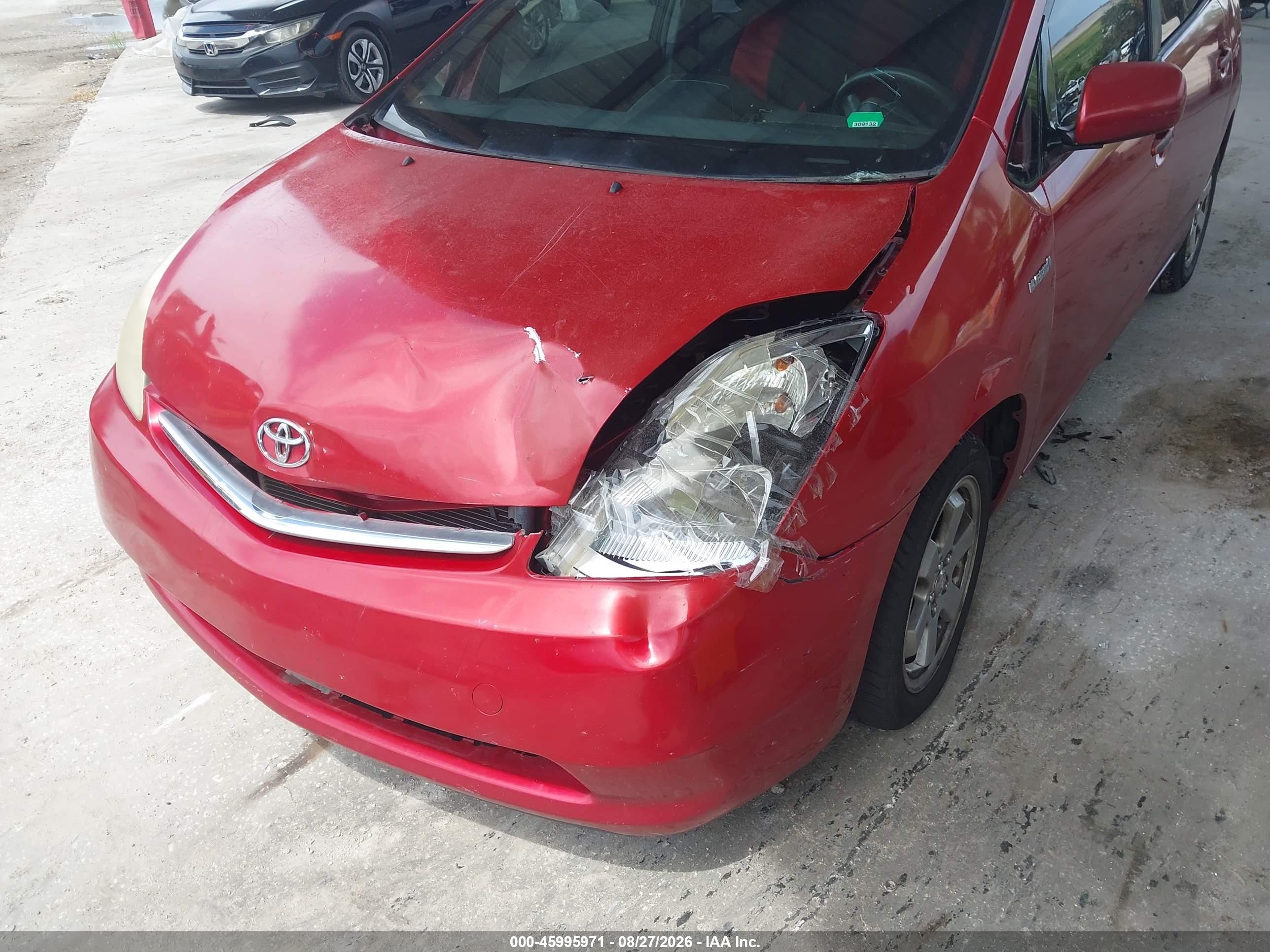 2007 Toyota Prius   Красный vin: JTDKB20U777652049