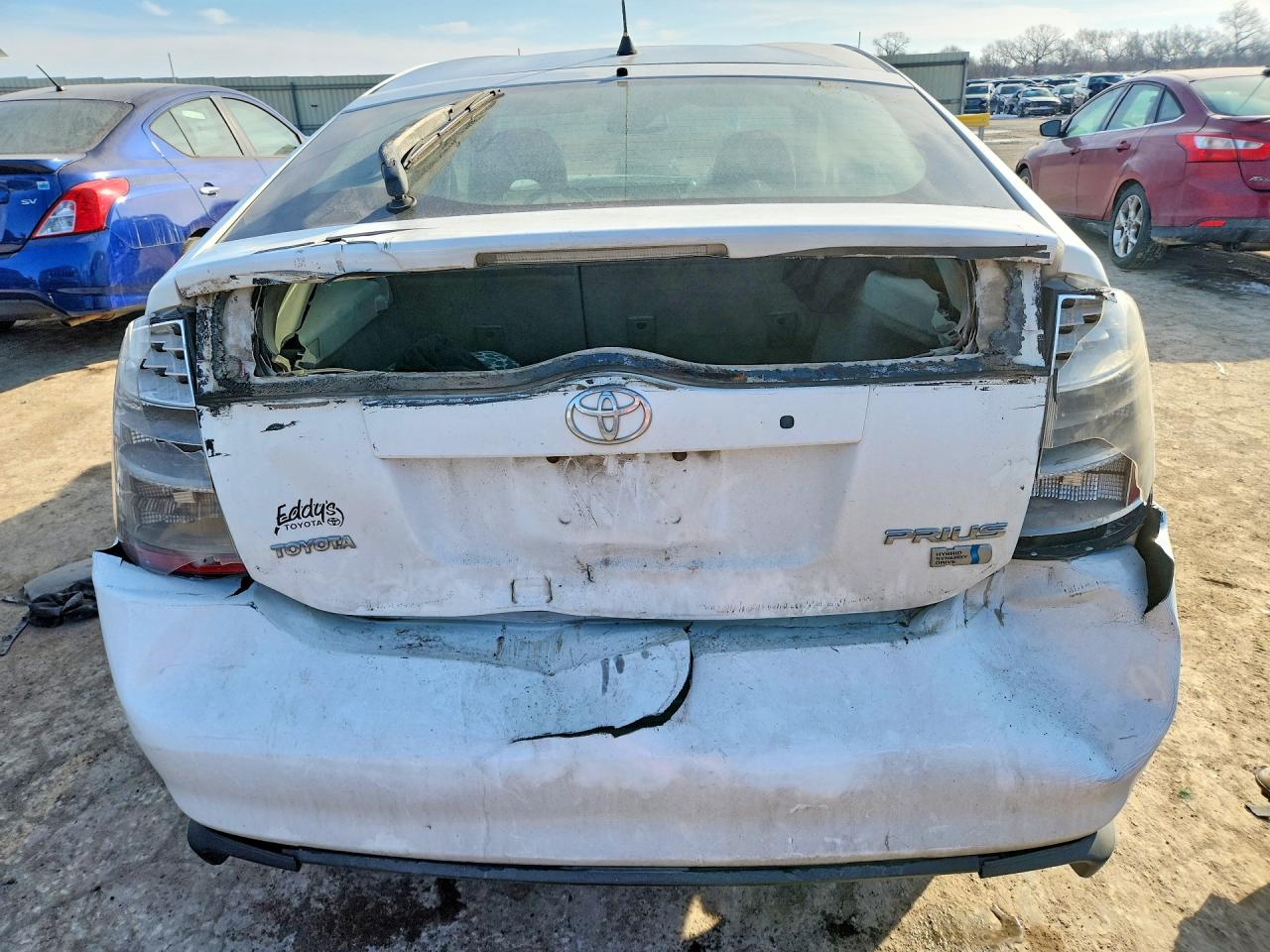 2007 Toyota Prius White vin: JTDKB20U777690607