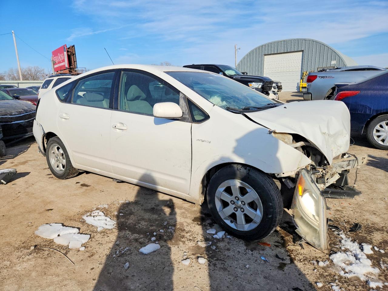 2007 Toyota Prius White vin: JTDKB20U777690607