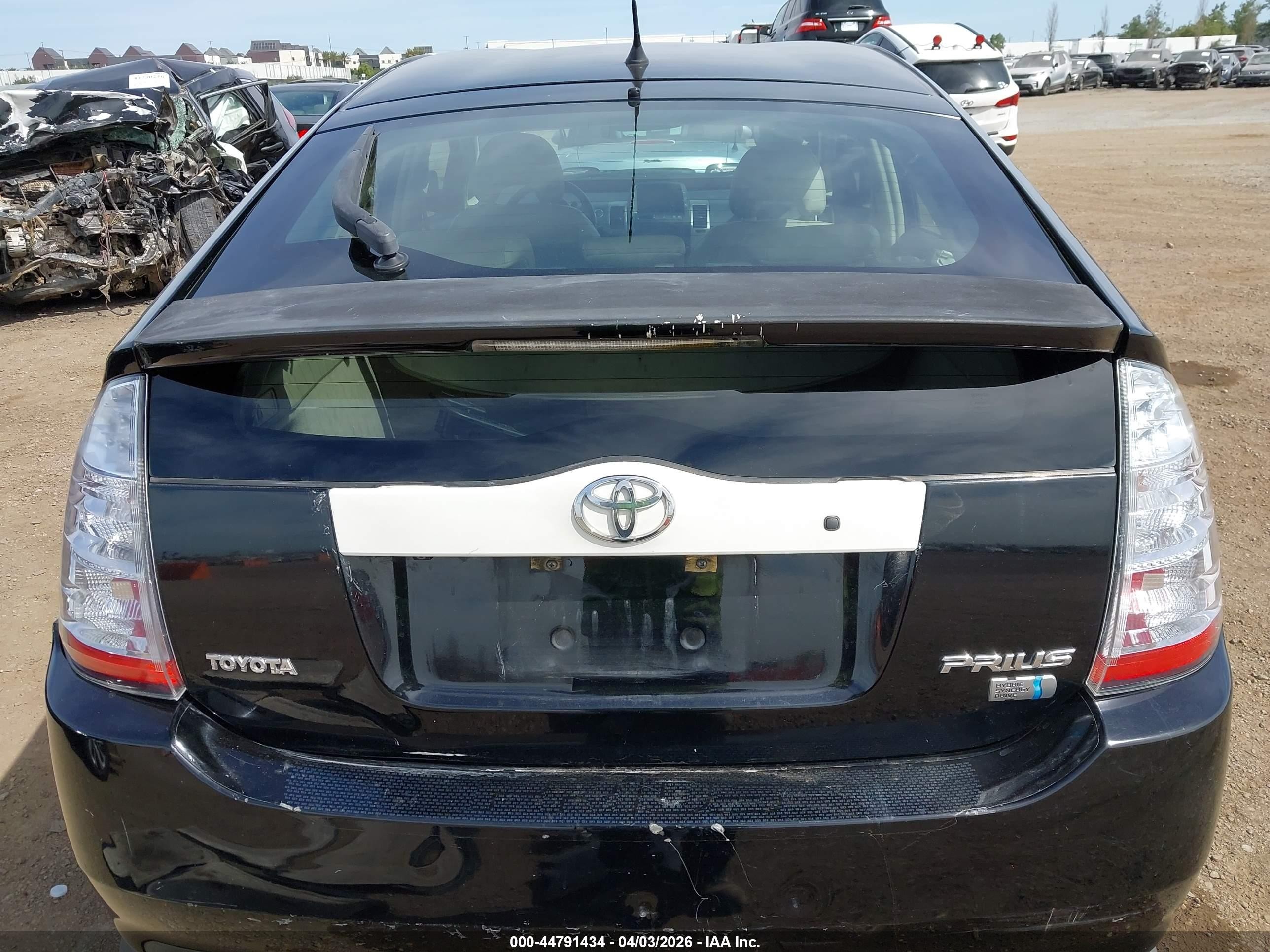 2008 Toyota Prius Touring Black vin: JTDKB20U783392454