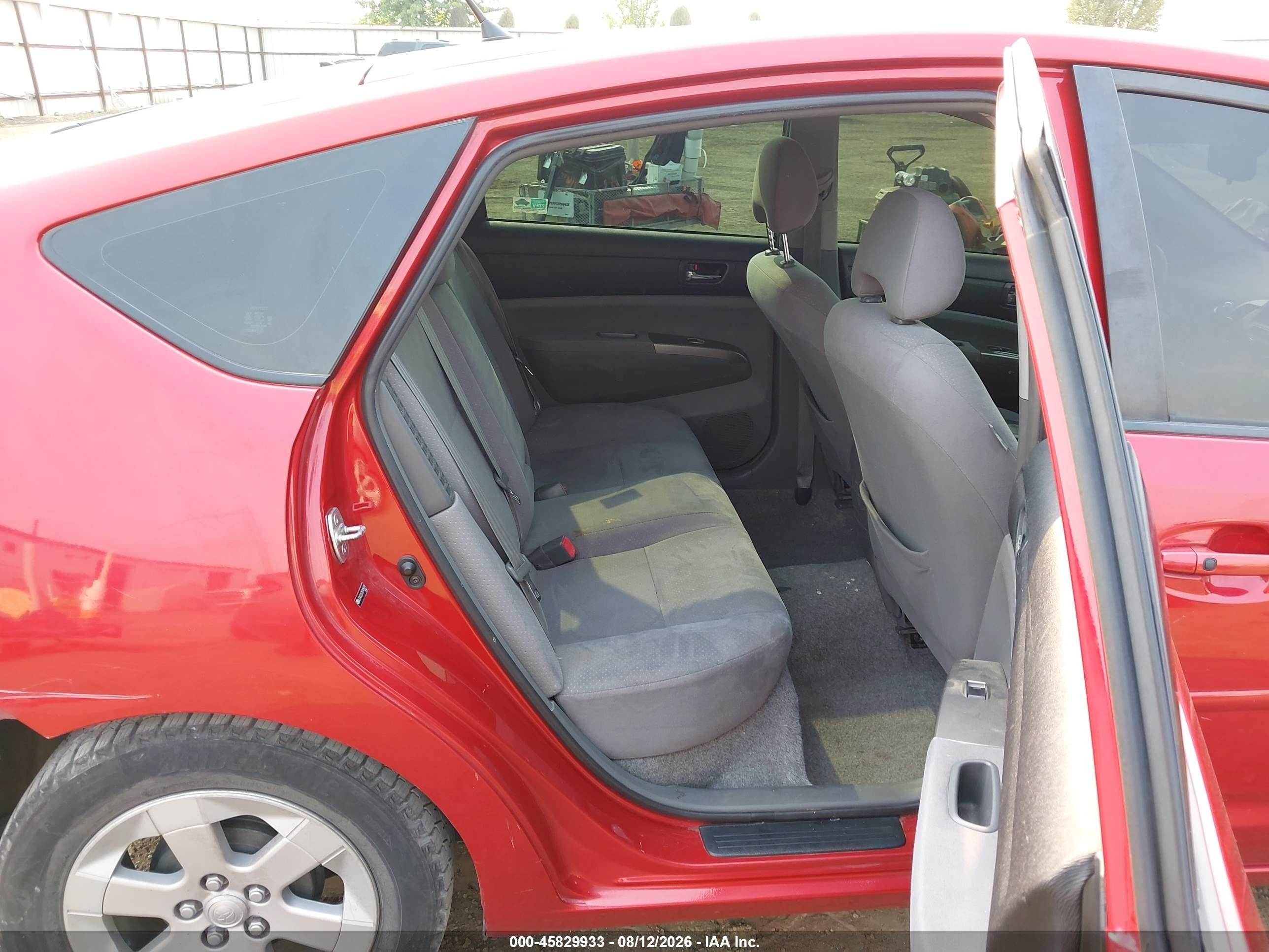 2008 Toyota Prius Red vin: JTDKB20U783409379