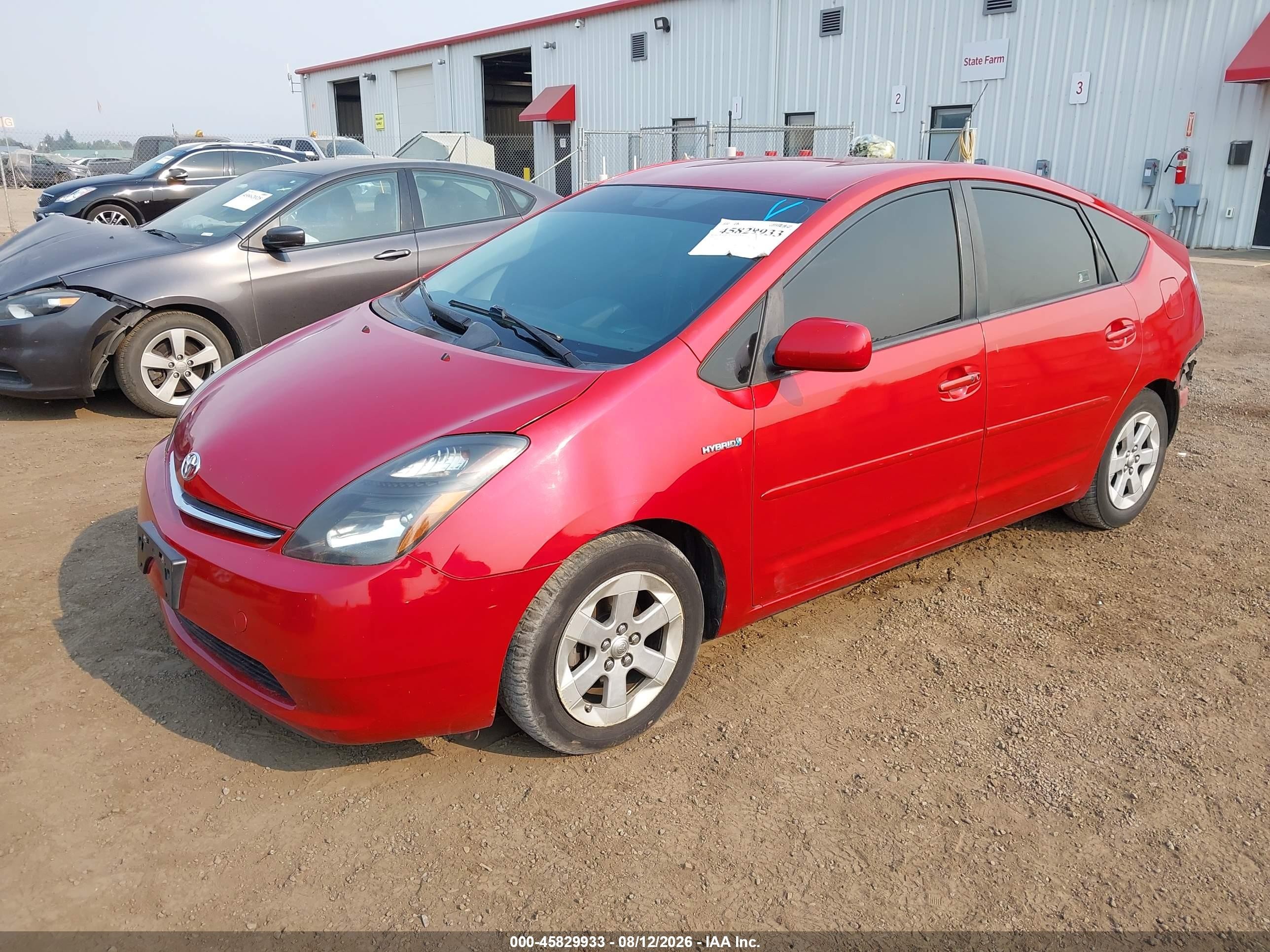 2008 Toyota Prius Red vin: JTDKB20U783409379