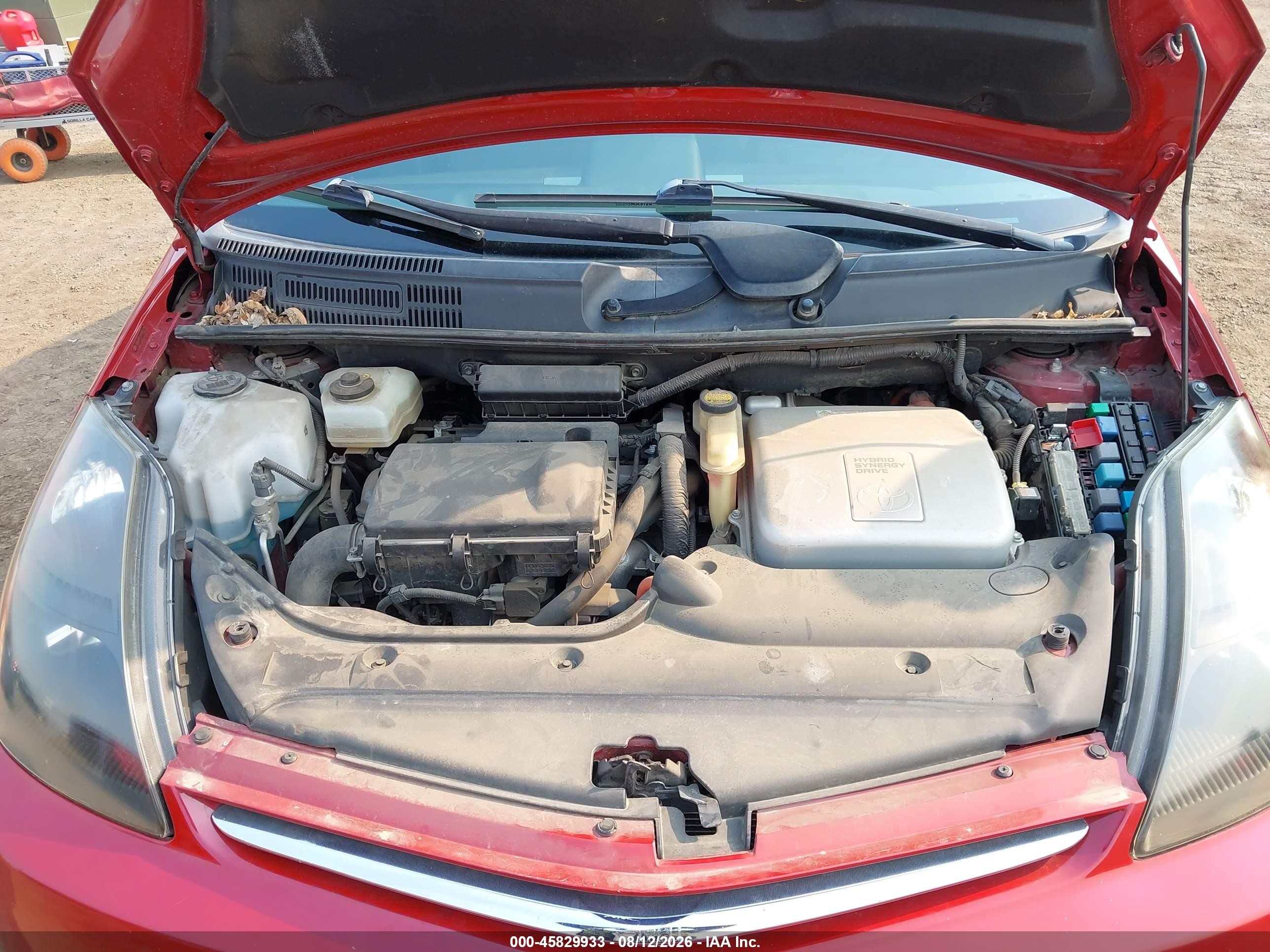 2008 Toyota Prius Red vin: JTDKB20U783409379