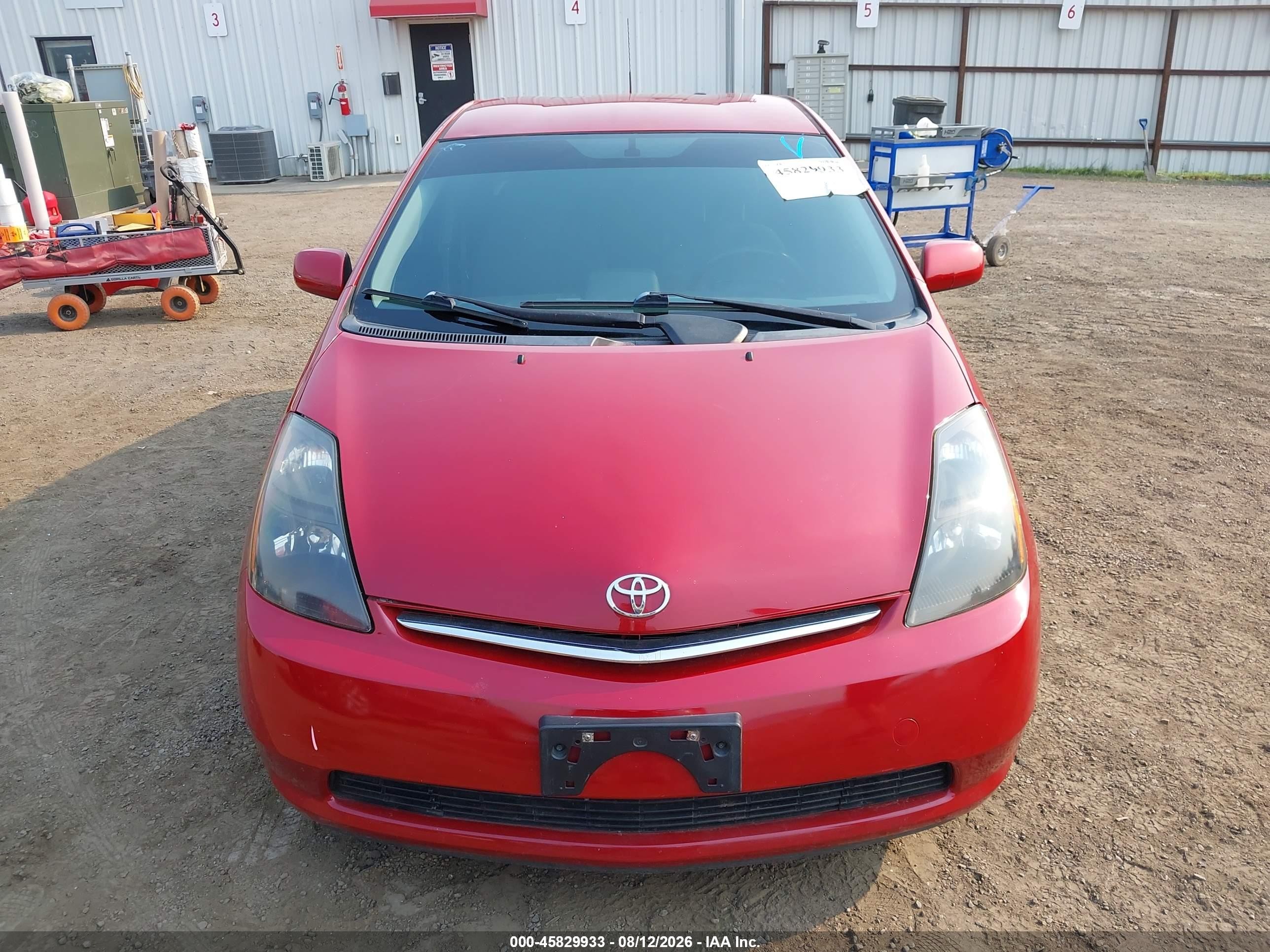 2008 Toyota Prius Red vin: JTDKB20U783409379