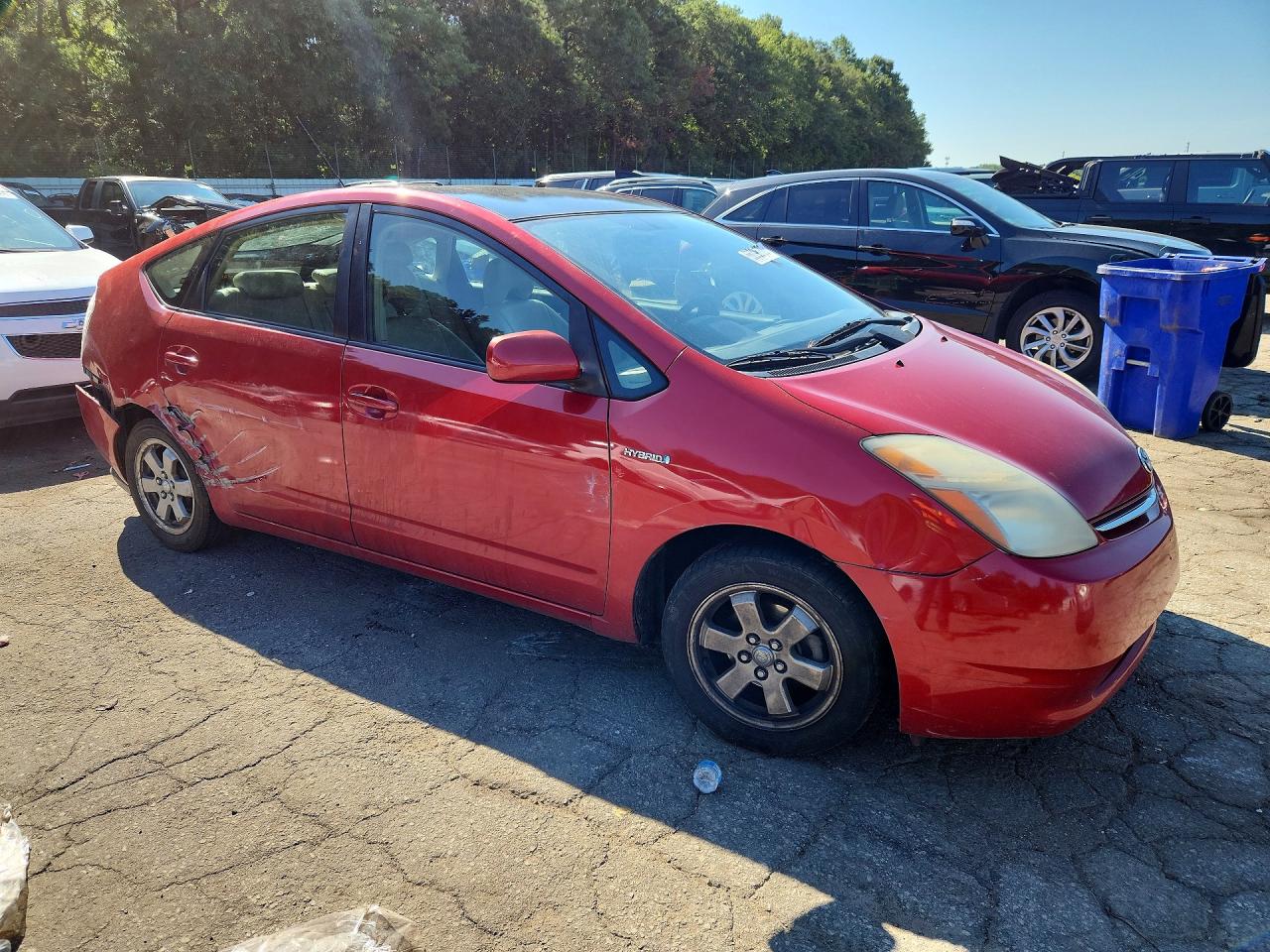2008 Toyota Prius Base Red vin: JTDKB20U783430586