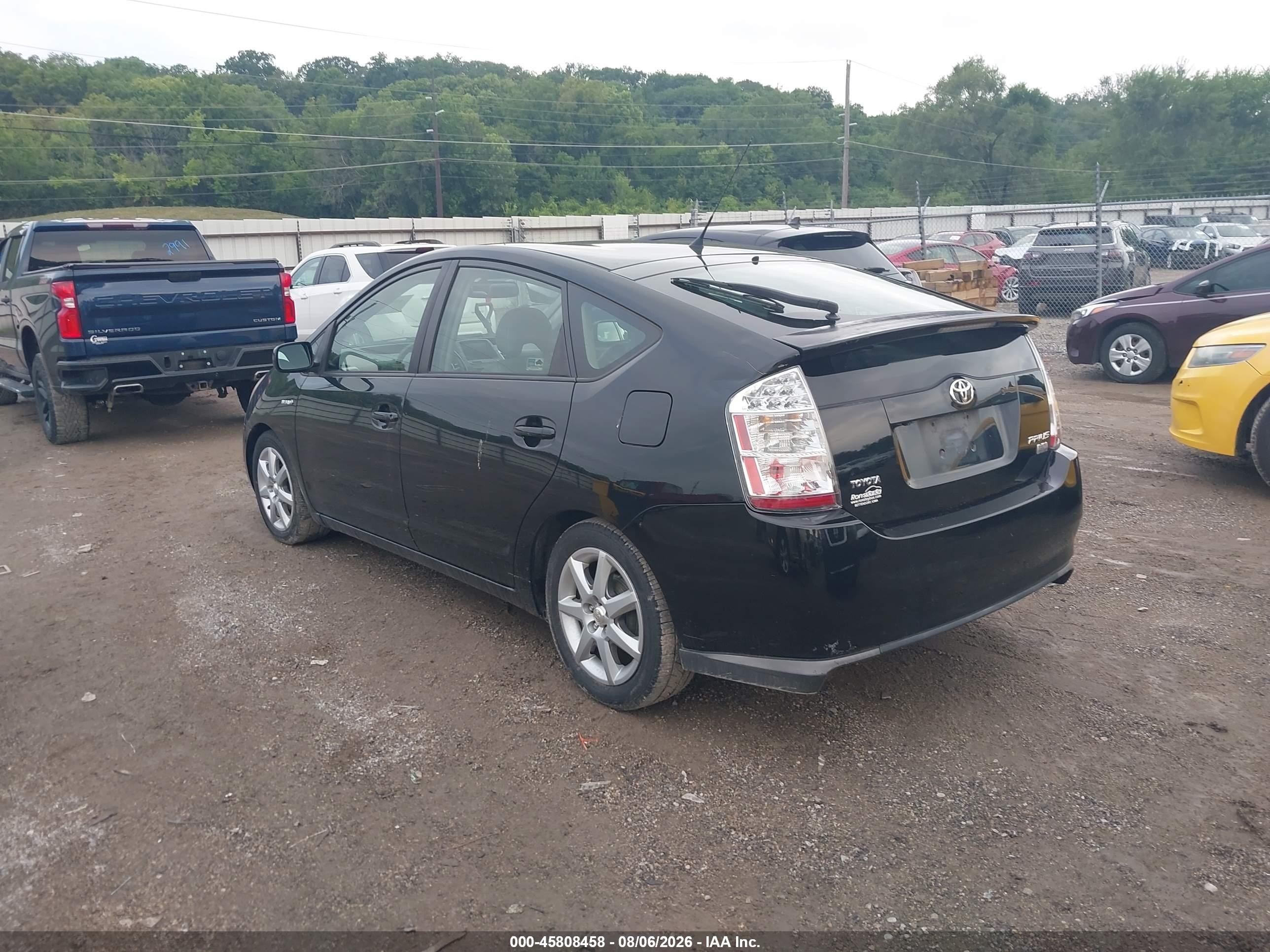 2008 Toyota Prius Touring Black vin: JTDKB20U787733652