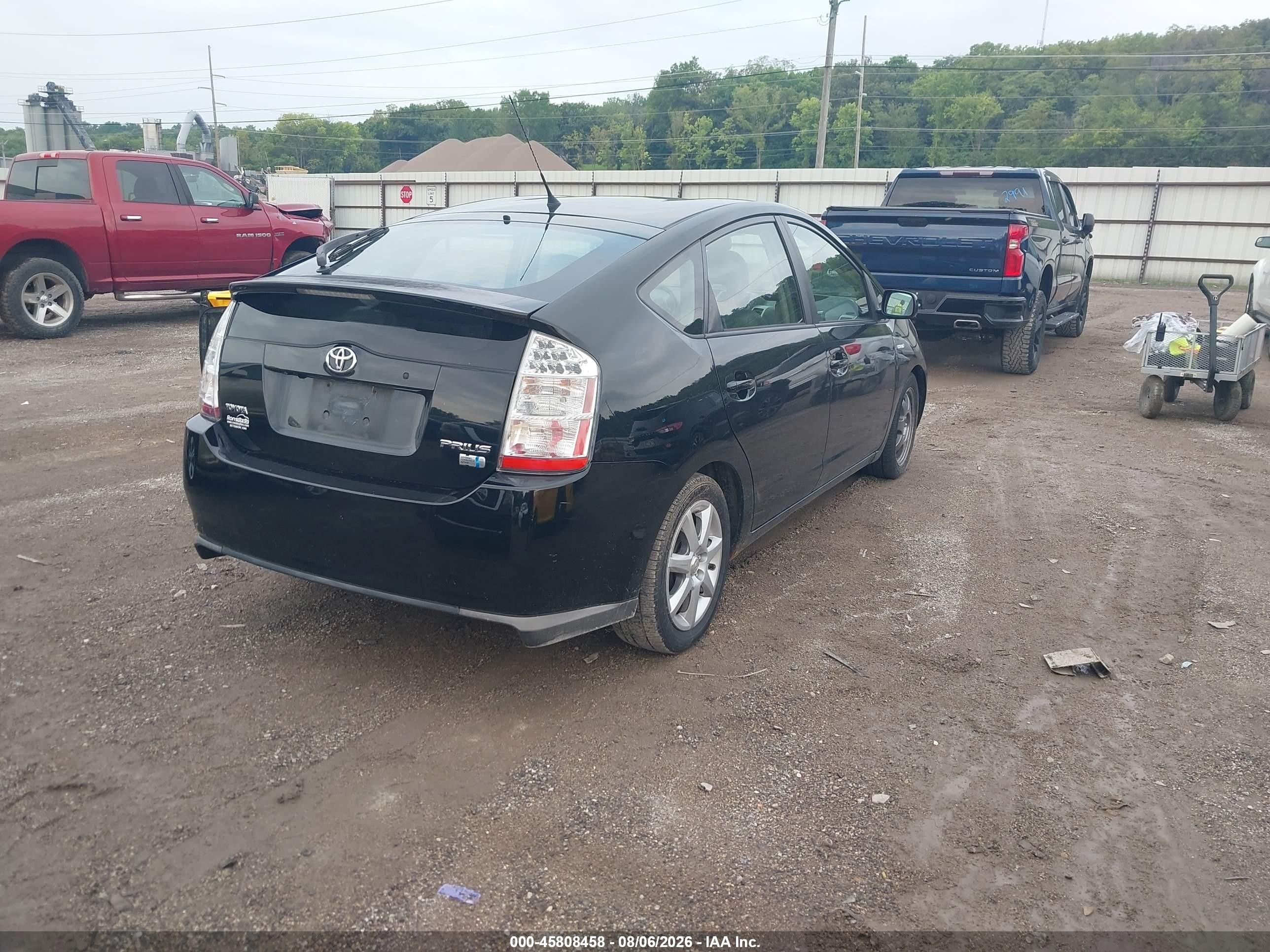 2008 Toyota Prius Touring Black vin: JTDKB20U787733652
