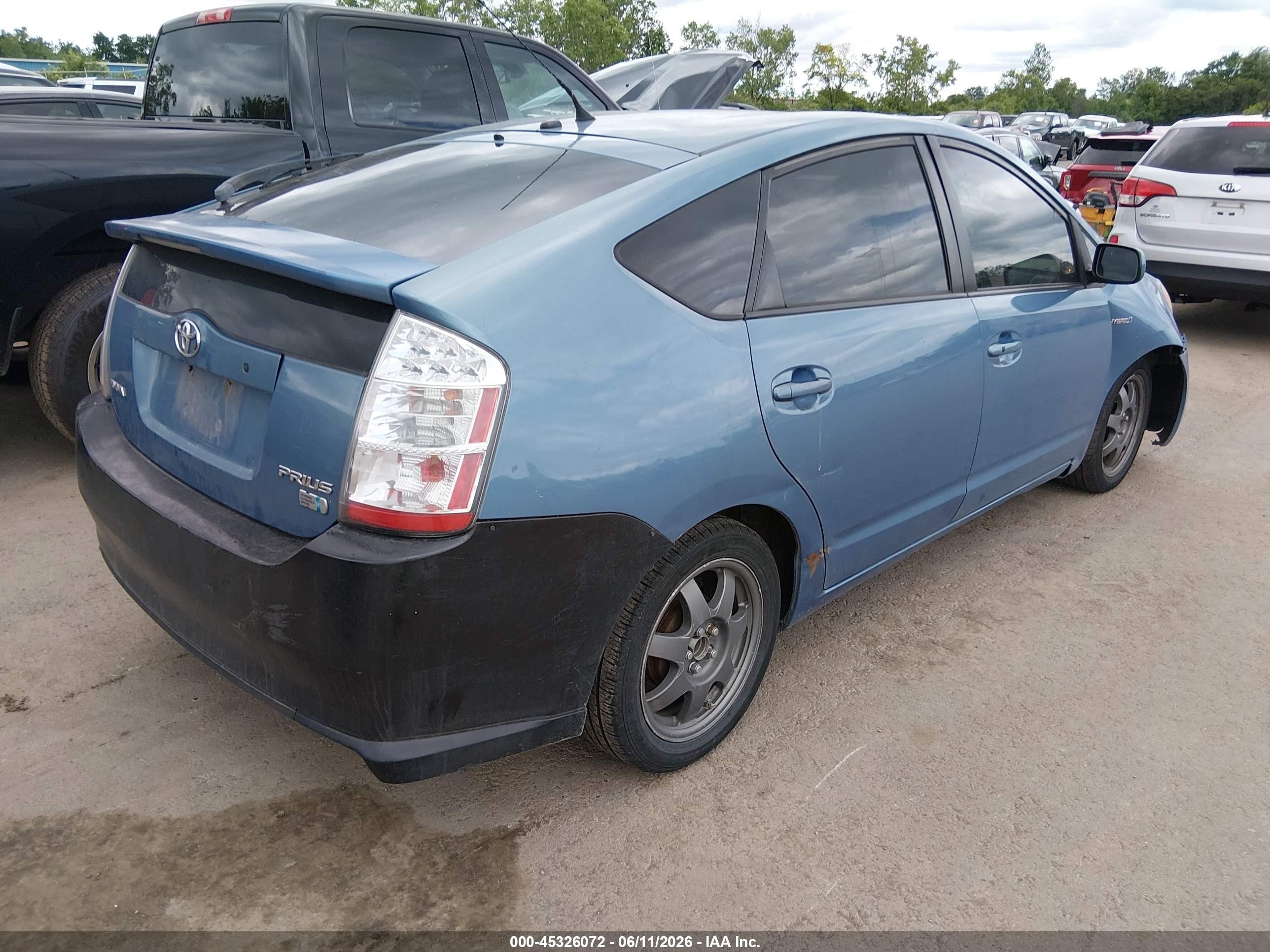 2008 Toyota Prius Touring Blue vin: JTDKB20U787759796