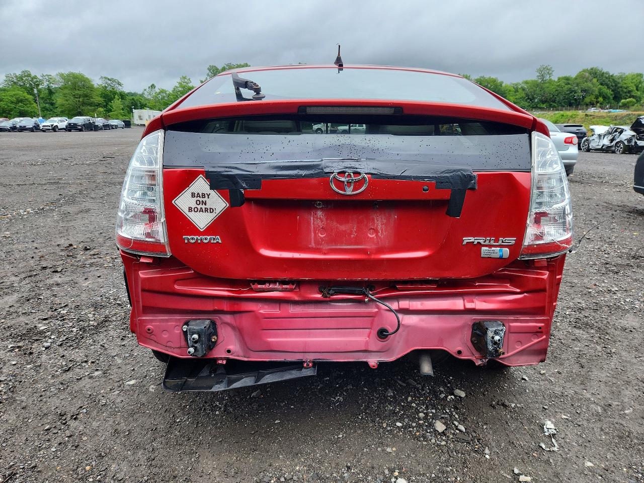 2008 Toyota Prius Base Red vin: JTDKB20U787780793