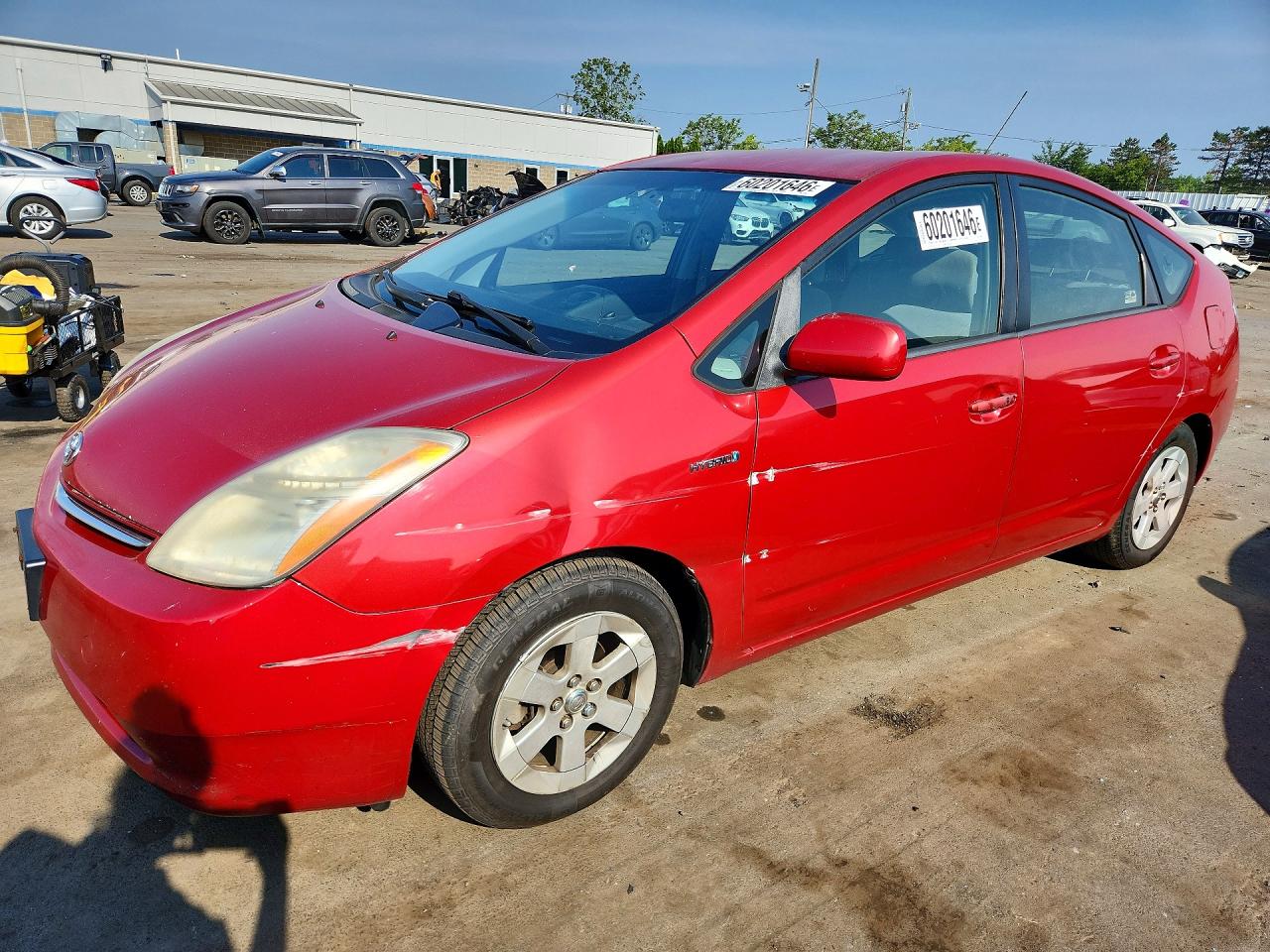 2008 Toyota Prius Base Red vin: JTDKB20U787815669