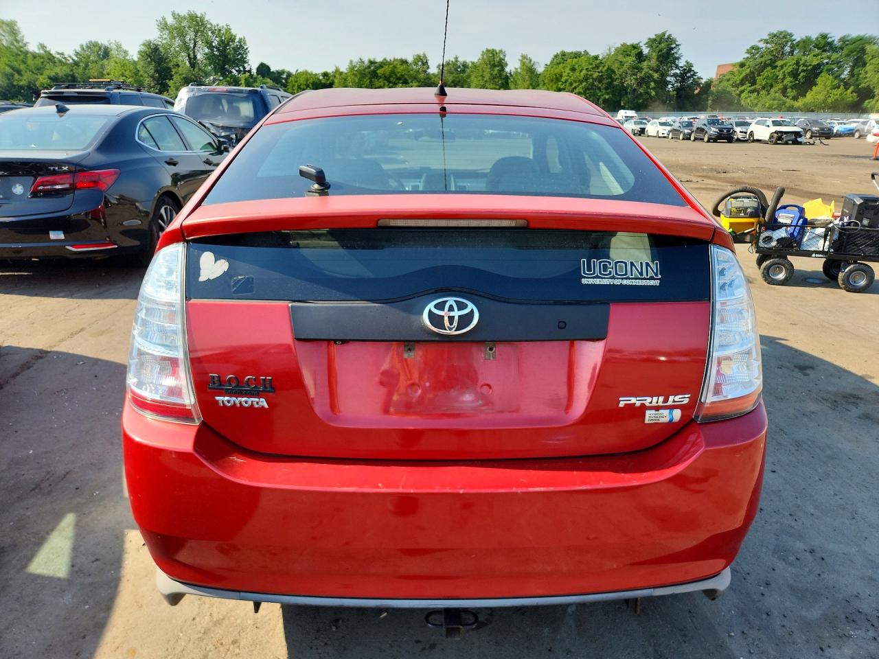 2008 Toyota Prius Base Red vin: JTDKB20U787815669