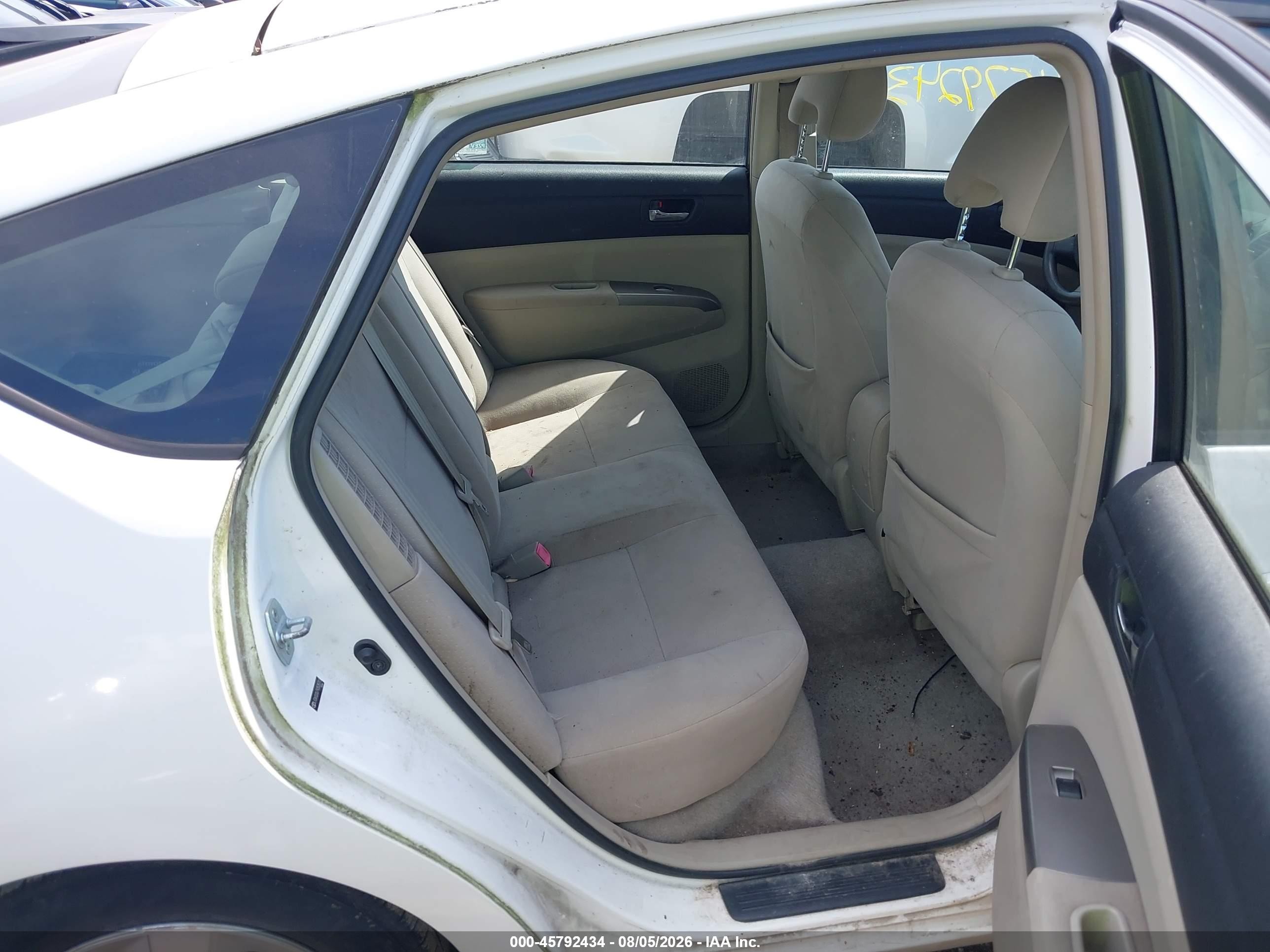 2009 Toyota Prius   White vin: JTDKB20U793535713