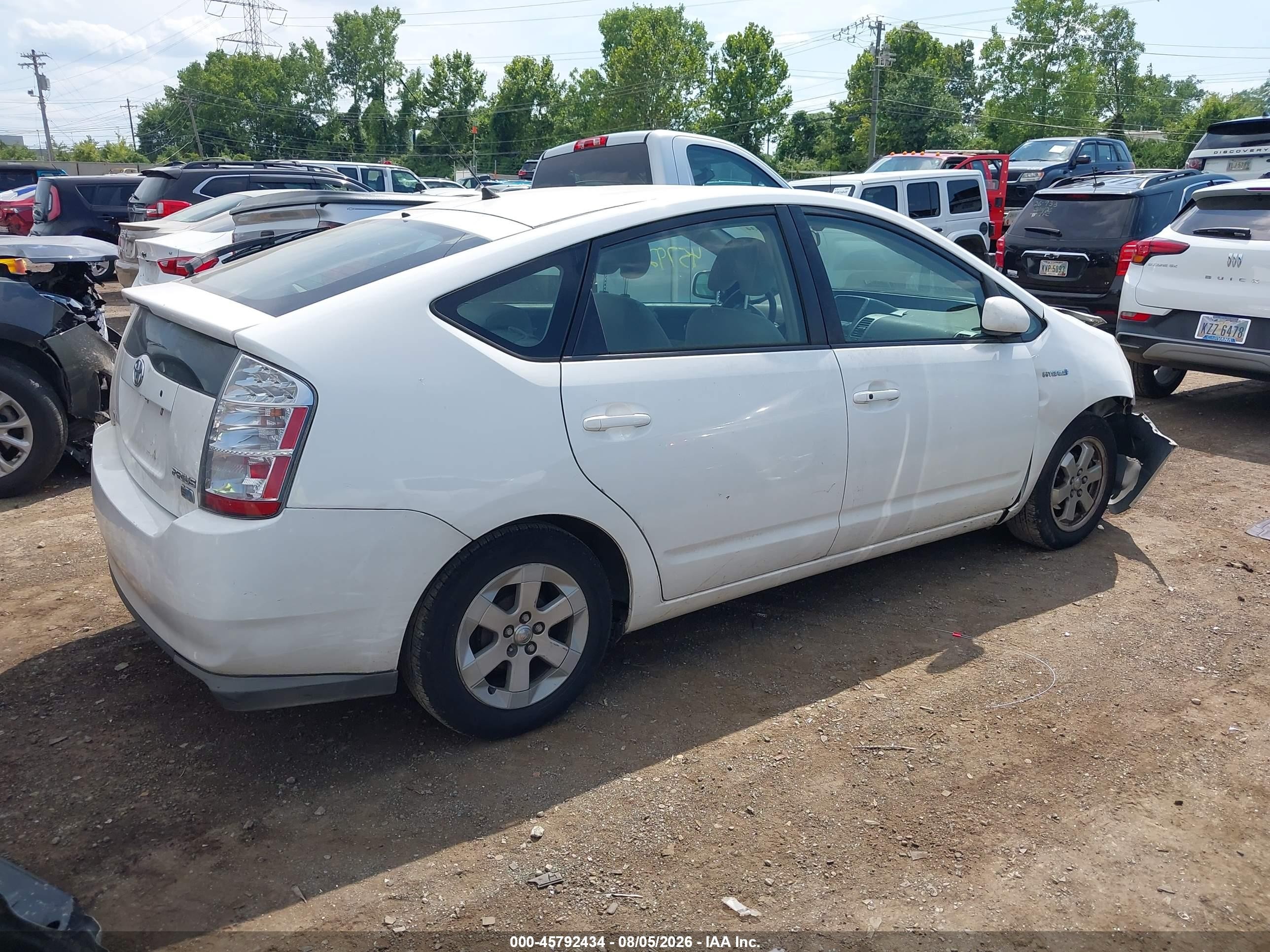 2009 Toyota Prius   White vin: JTDKB20U793535713