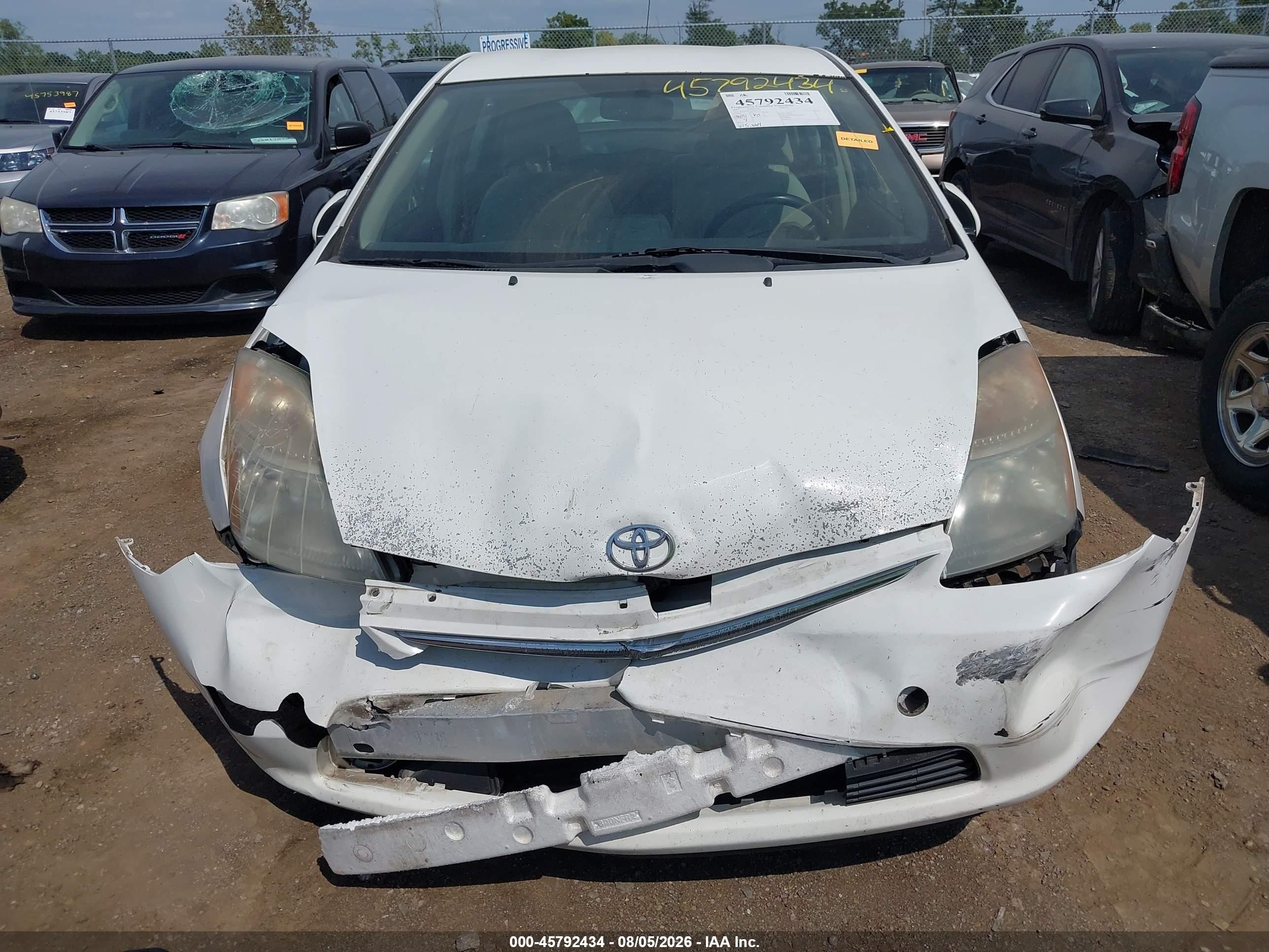 2009 Toyota Prius   White vin: JTDKB20U793535713