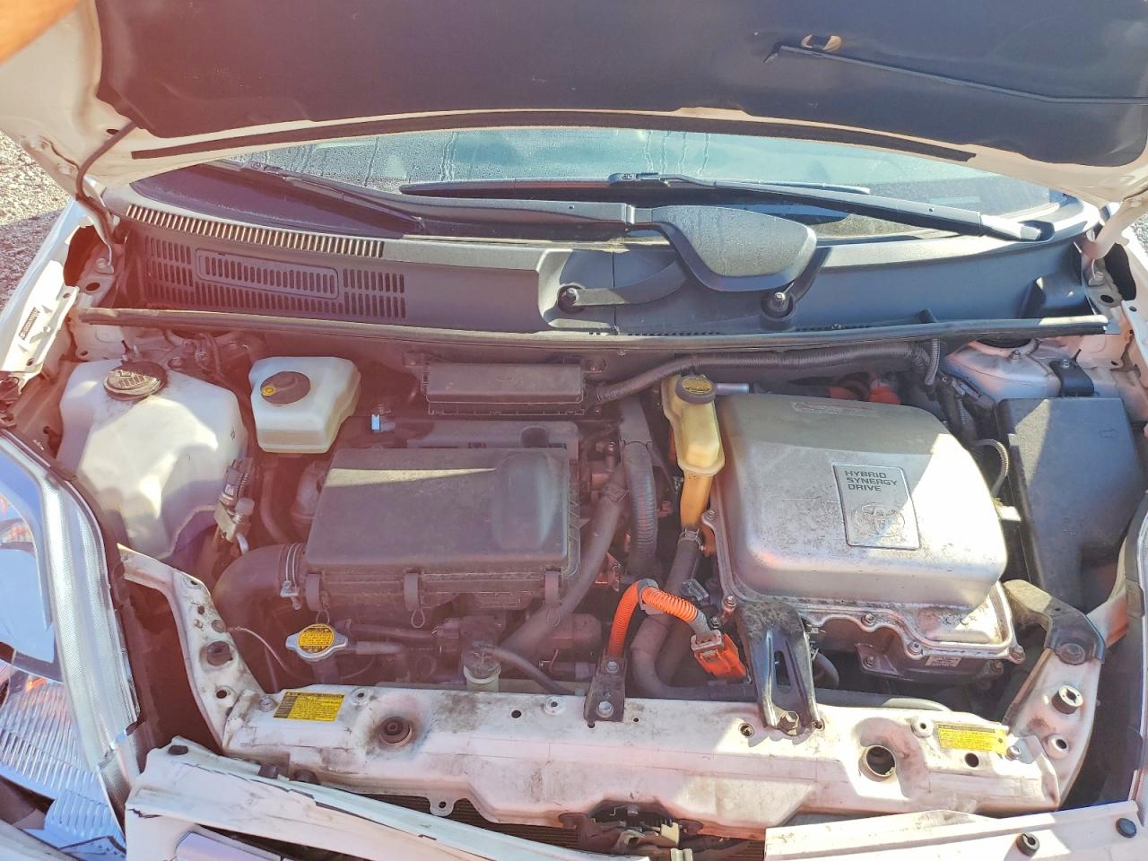 2009 Toyota Prius Base White vin: JTDKB20U797846549