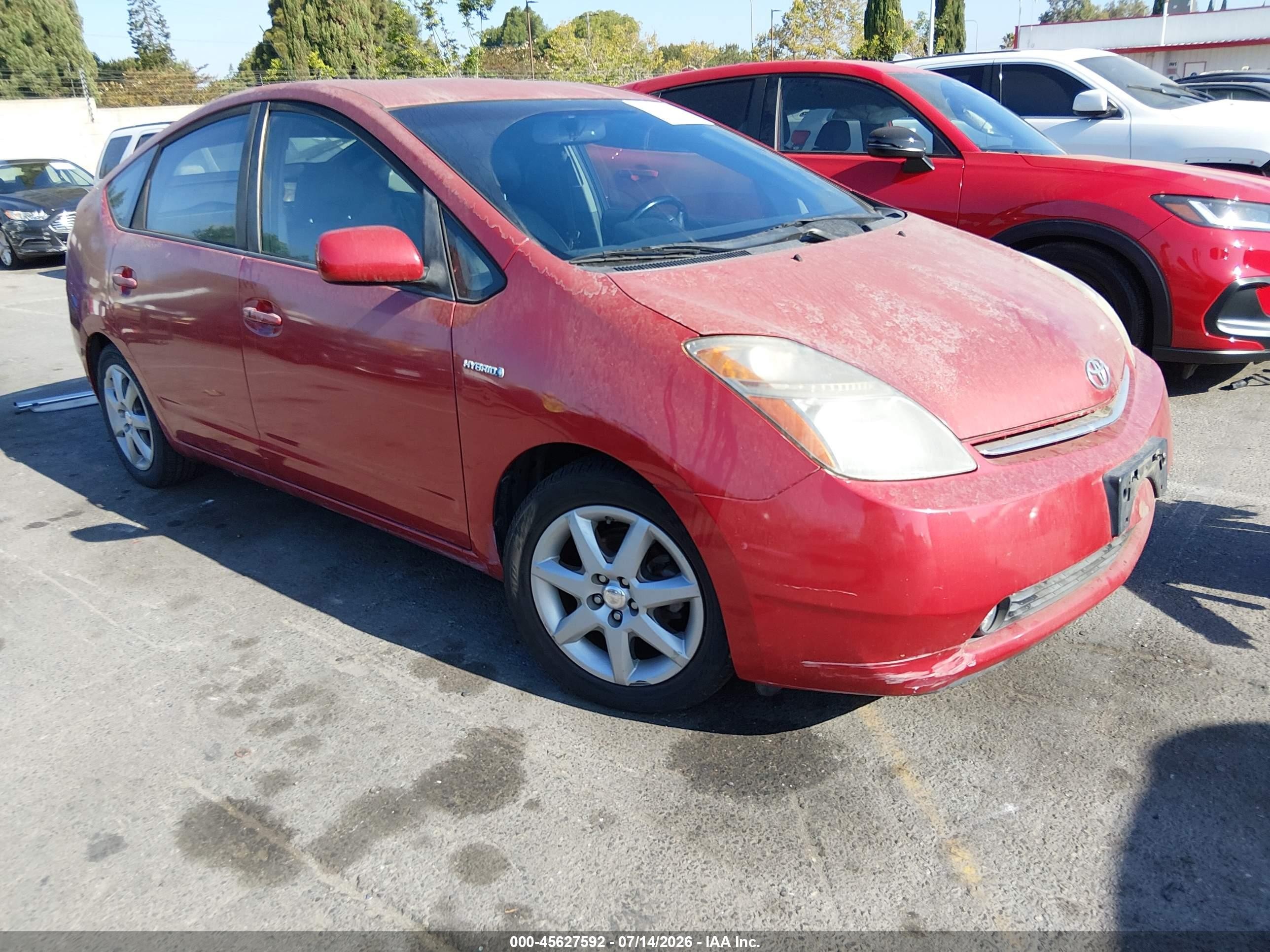 2009 Toyota Prius Touring Бордовый vin: JTDKB20U797858572