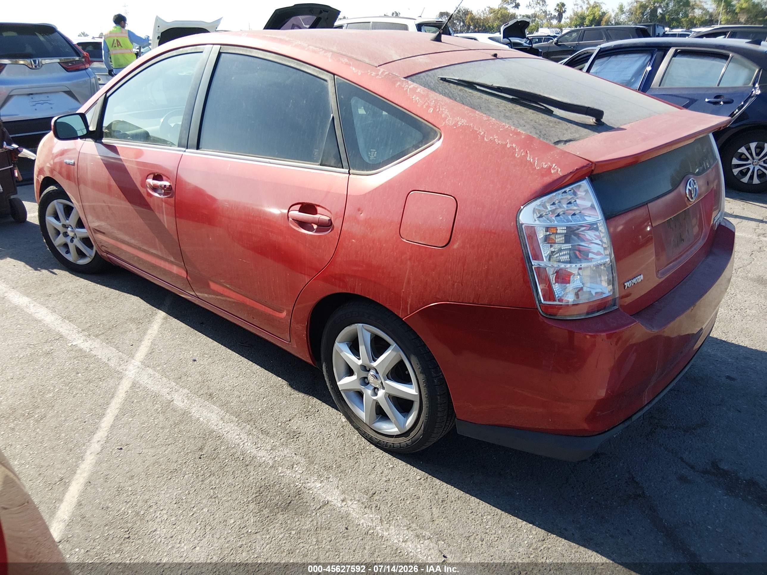 2009 Toyota Prius Touring Бордовый vin: JTDKB20U797858572