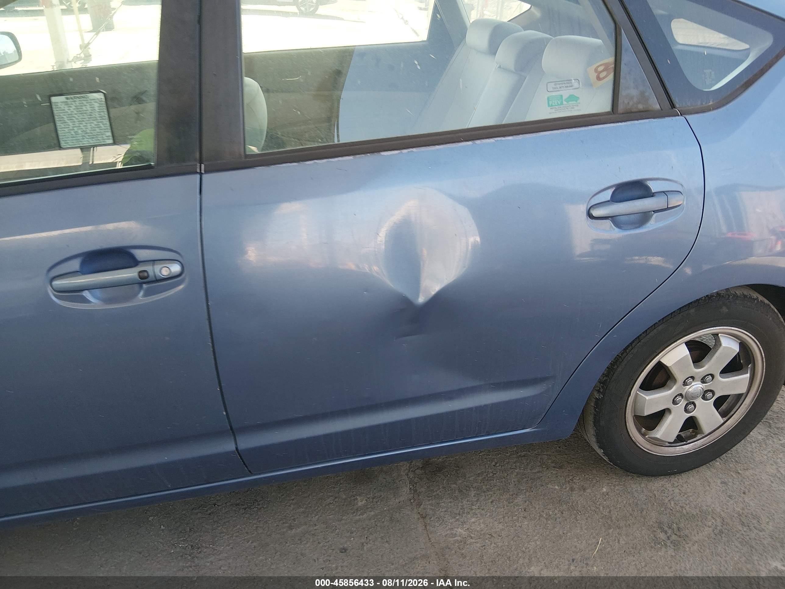 2005 Toyota Prius Light Blue vin: JTDKB20U853034825