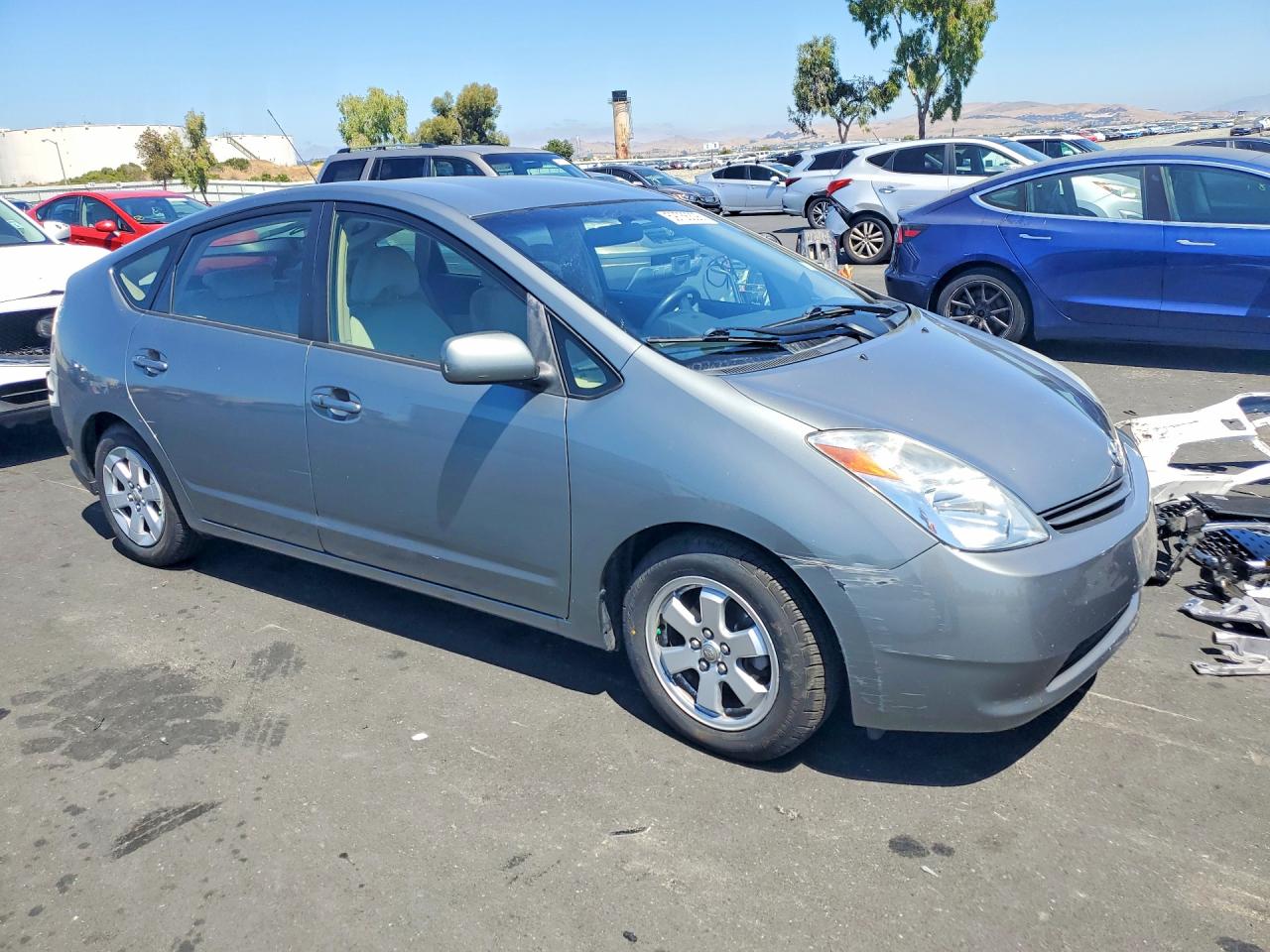 2005 Toyota Prius Base Gray vin: JTDKB20U853079537
