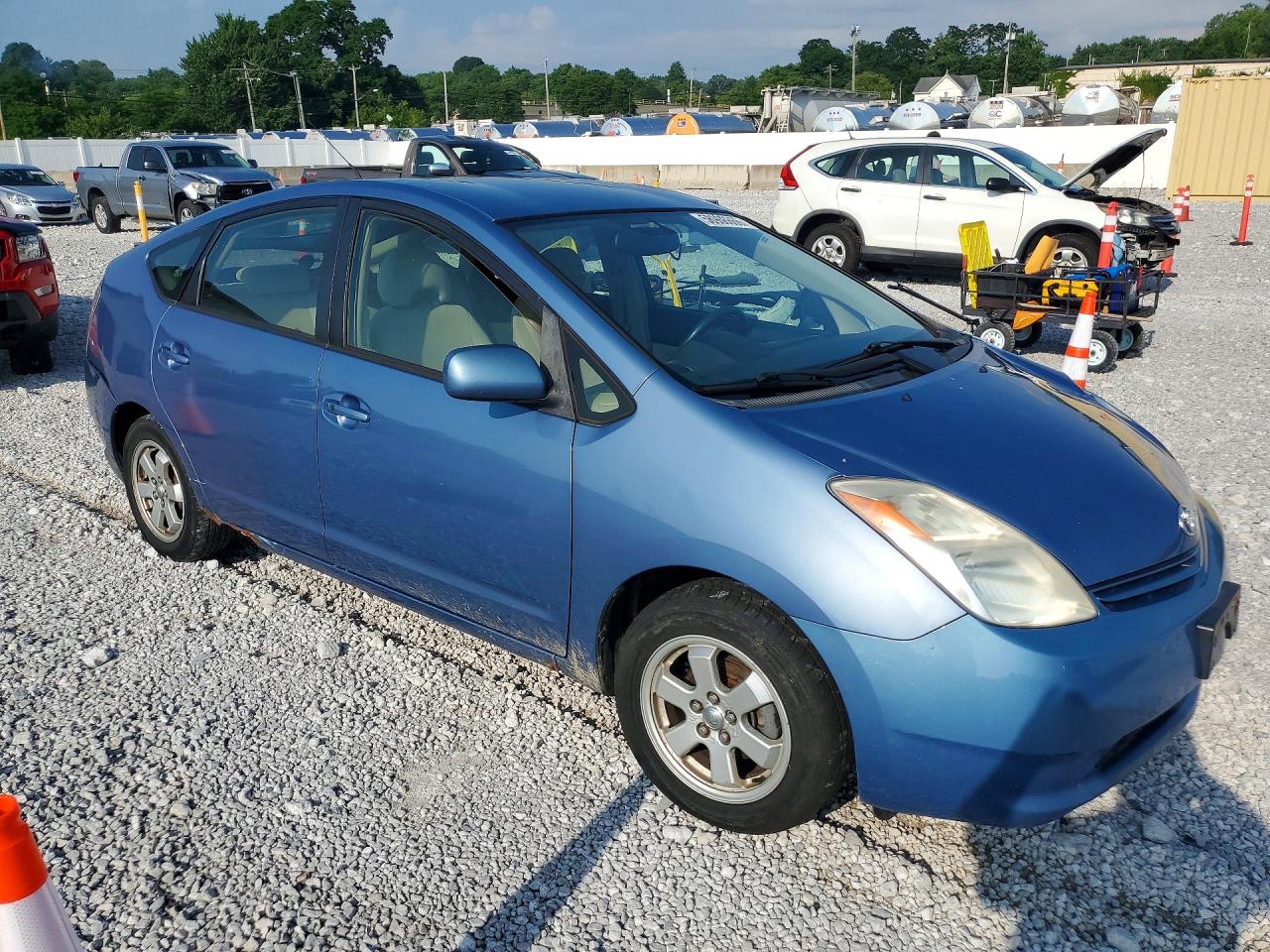2005 Toyota Prius Base Blue vin: JTDKB20U857034168