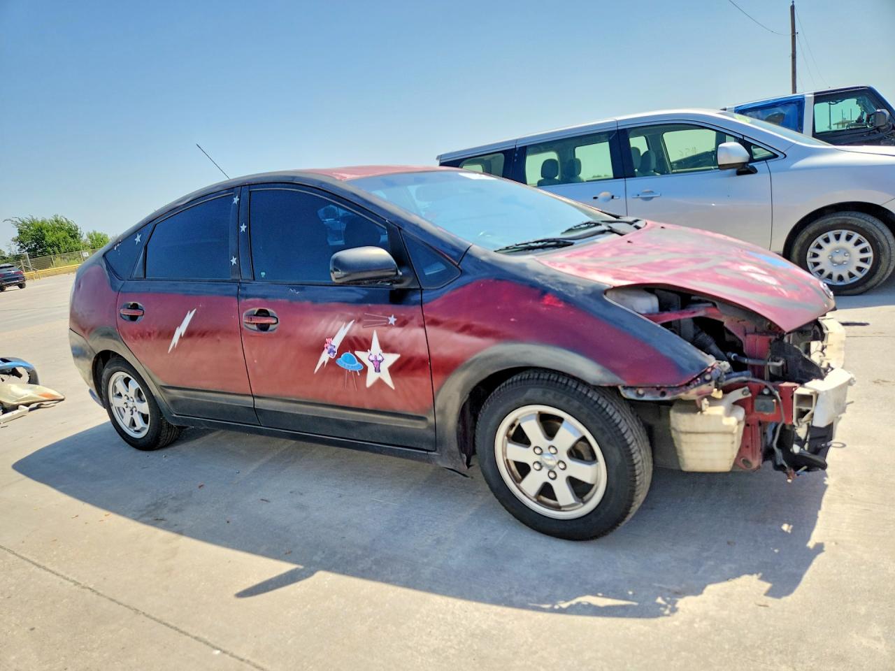 2005 Toyota Prius Base Red vin: JTDKB20U857049351