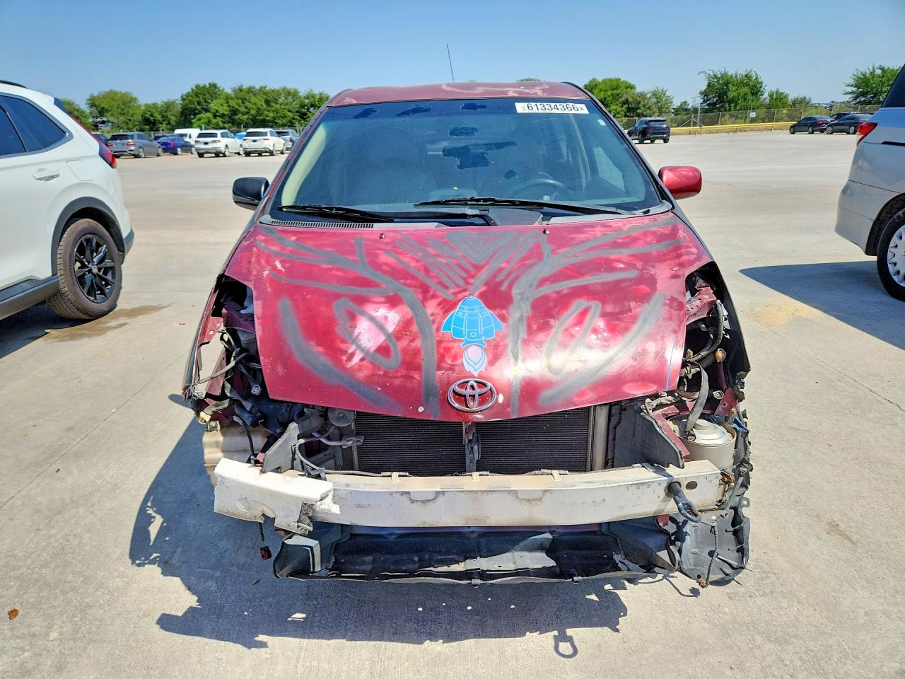 2005 Toyota Prius Base Red vin: JTDKB20U857049351