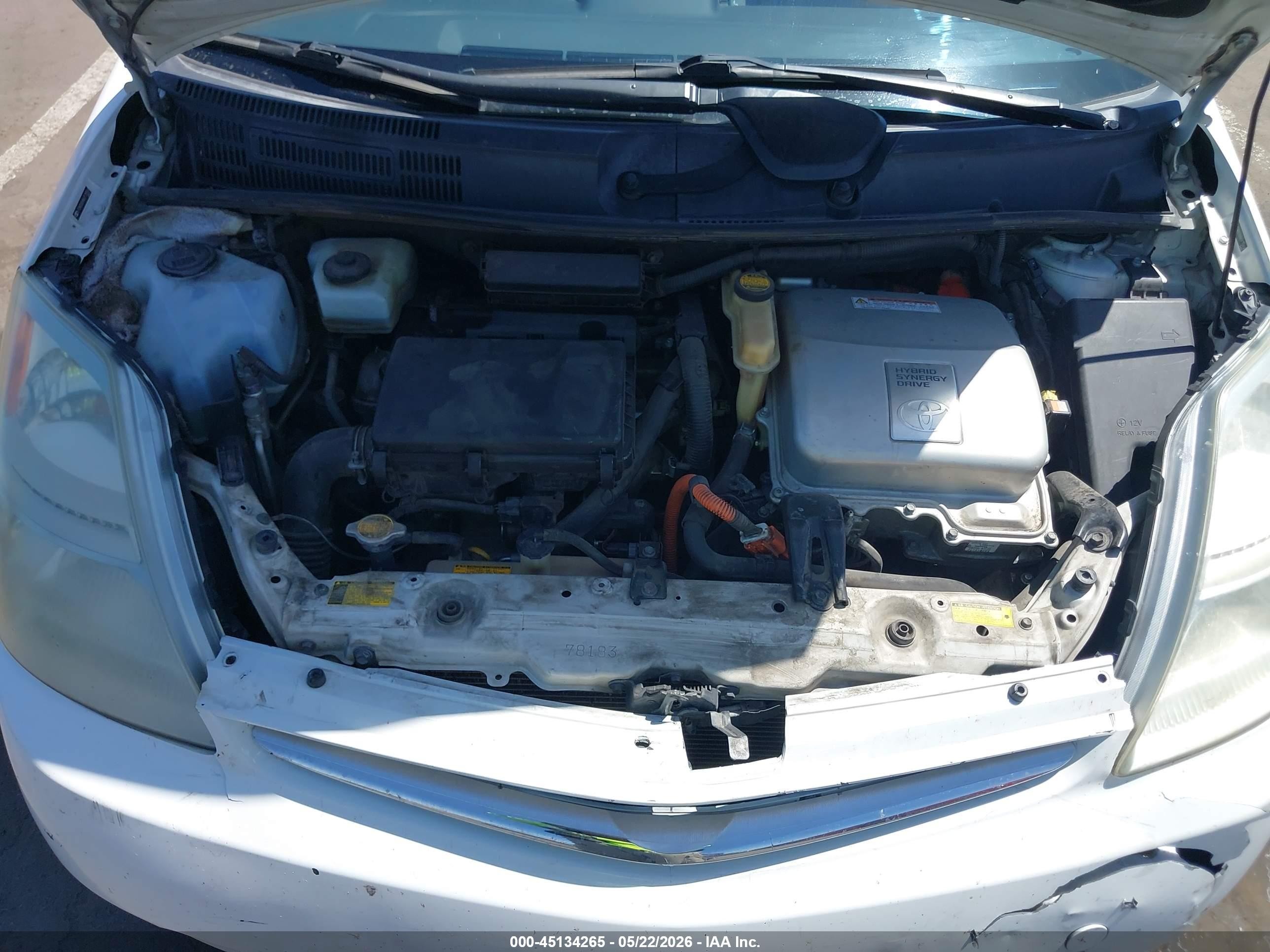 2006 Toyota Prius   White vin: JTDKB20U863175914