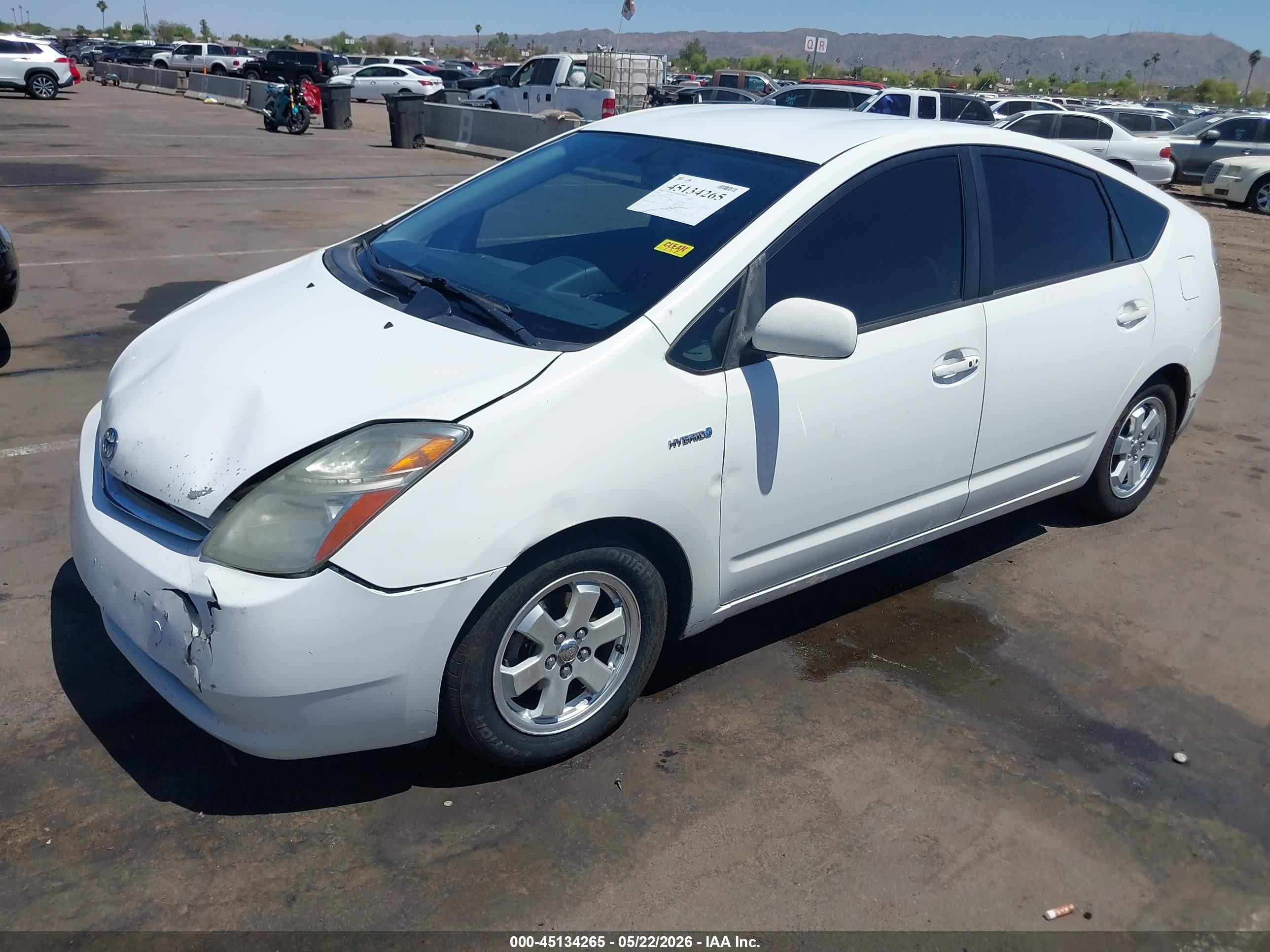 2006 Toyota Prius   White vin: JTDKB20U863175914