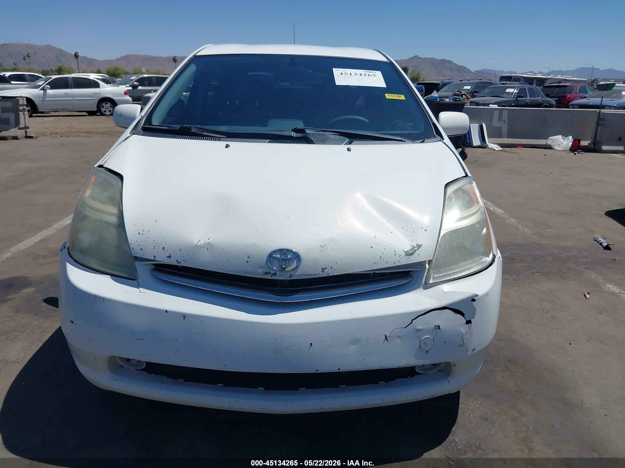 2006 Toyota Prius   White vin: JTDKB20U863175914