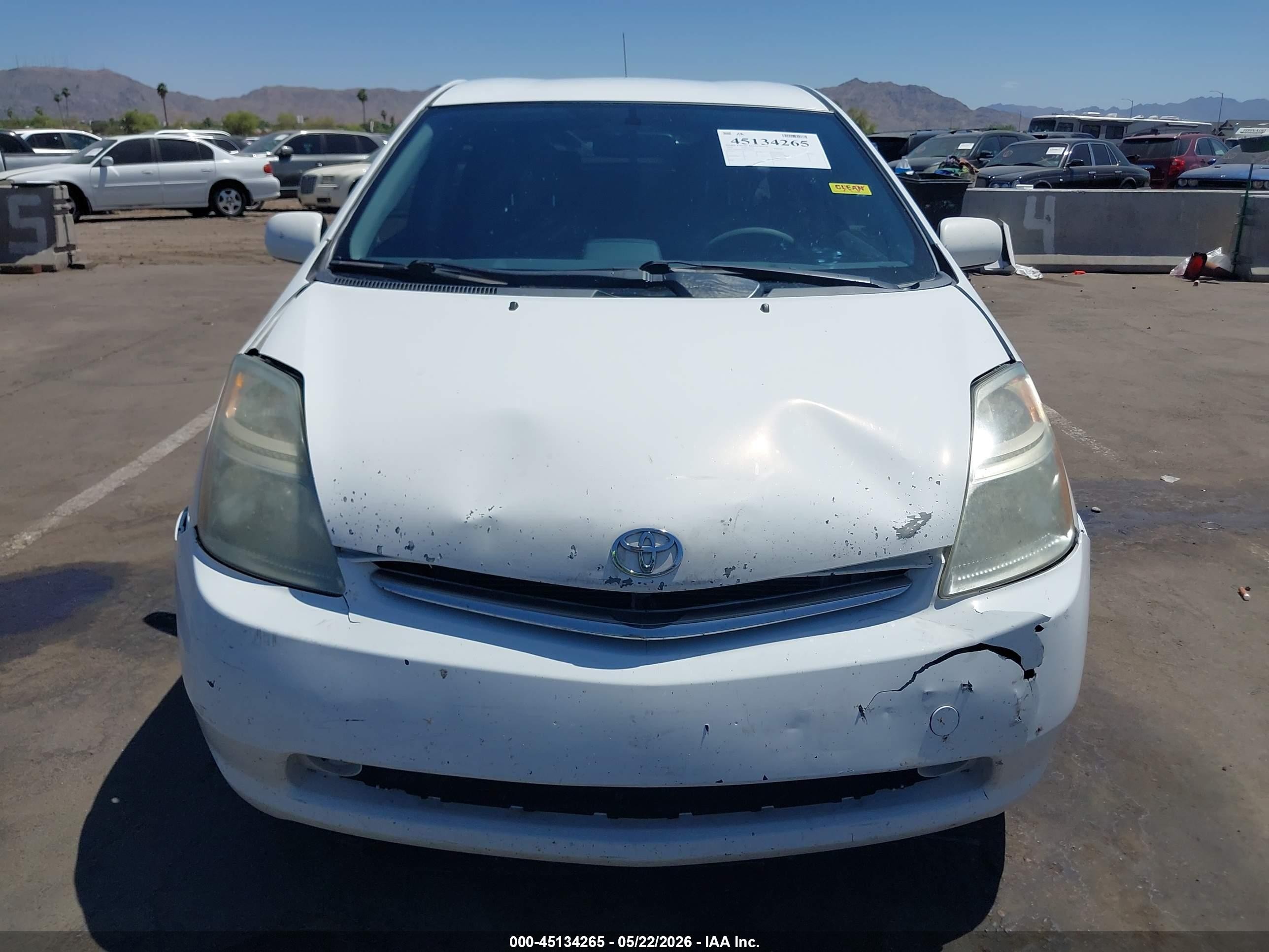 2006 Toyota Prius   White vin: JTDKB20U863175914