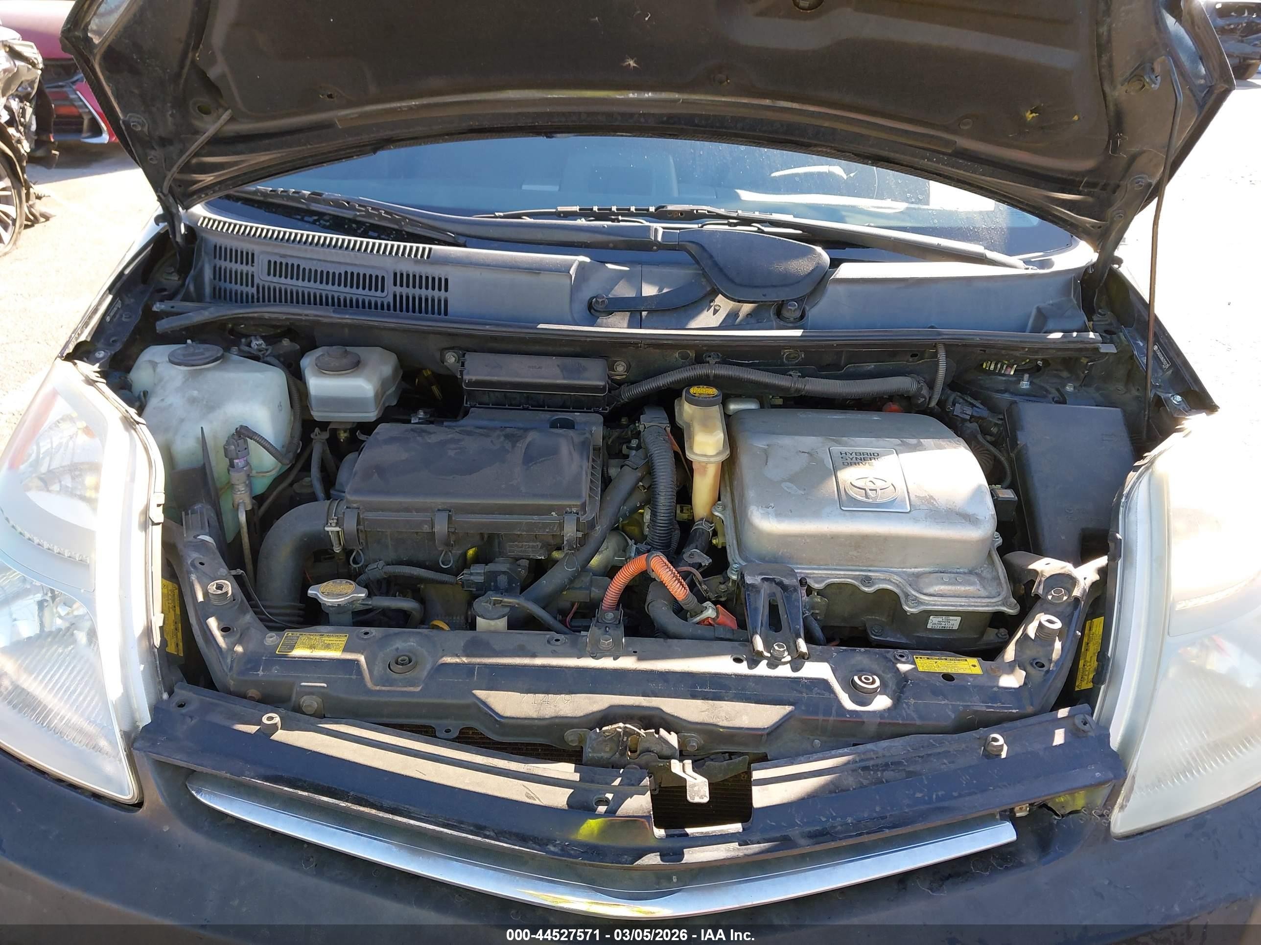 2006 Toyota Prius Black vin: JTDKB20U863182135