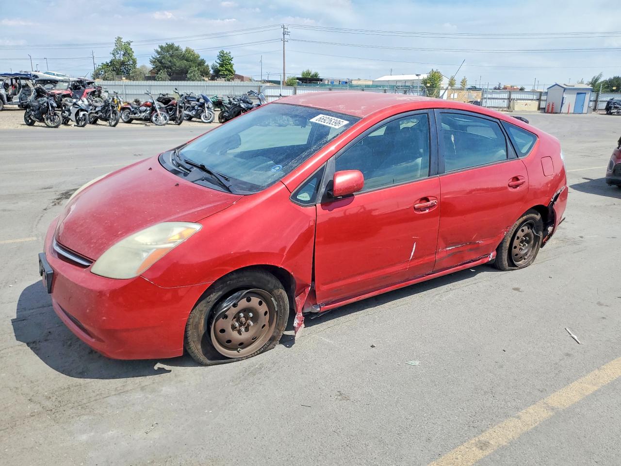 2006 Toyota Prius Base Red vin: JTDKB20U867063431
