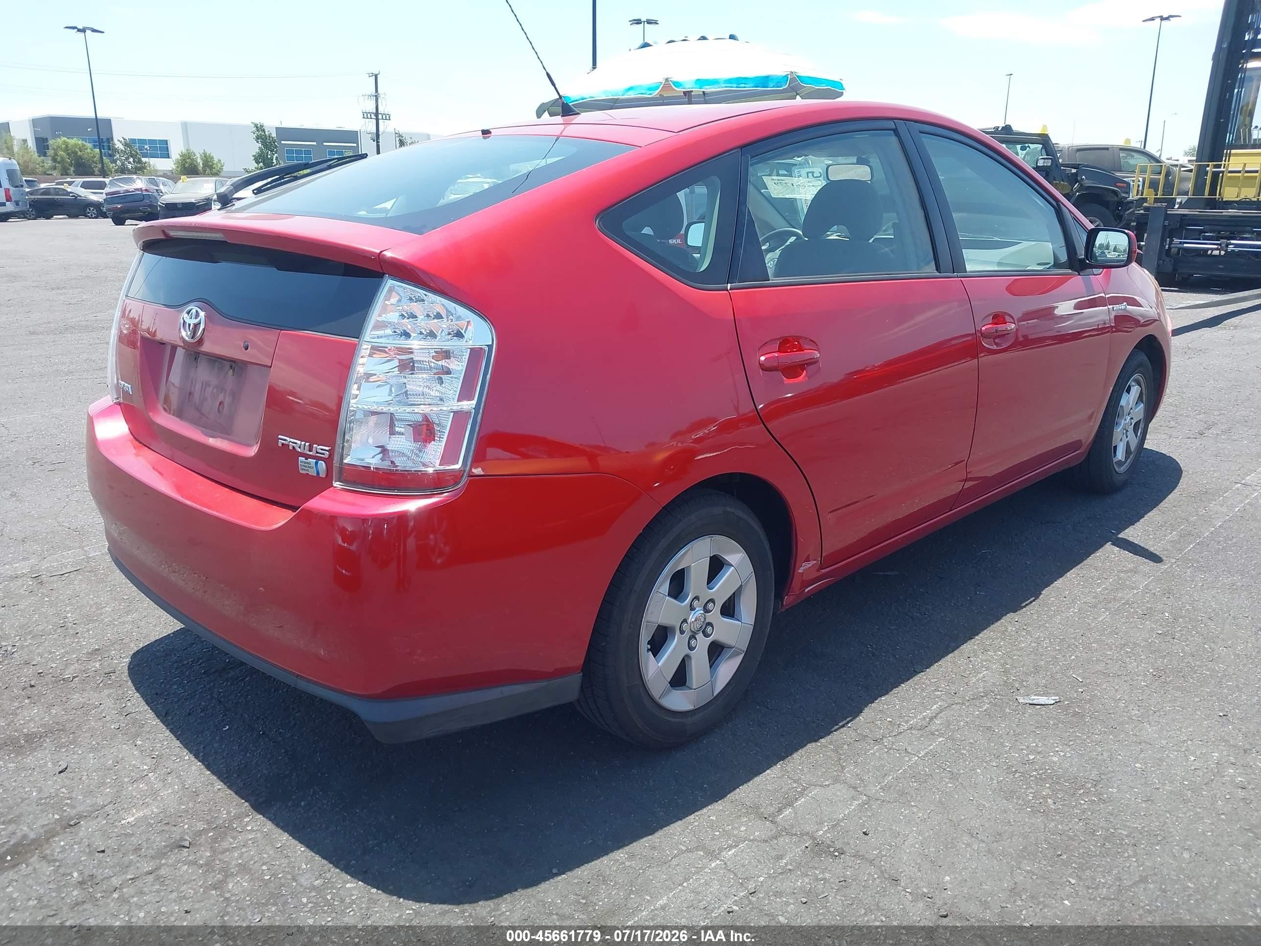 2006 Toyota Prius   Red vin: JTDKB20U867079449