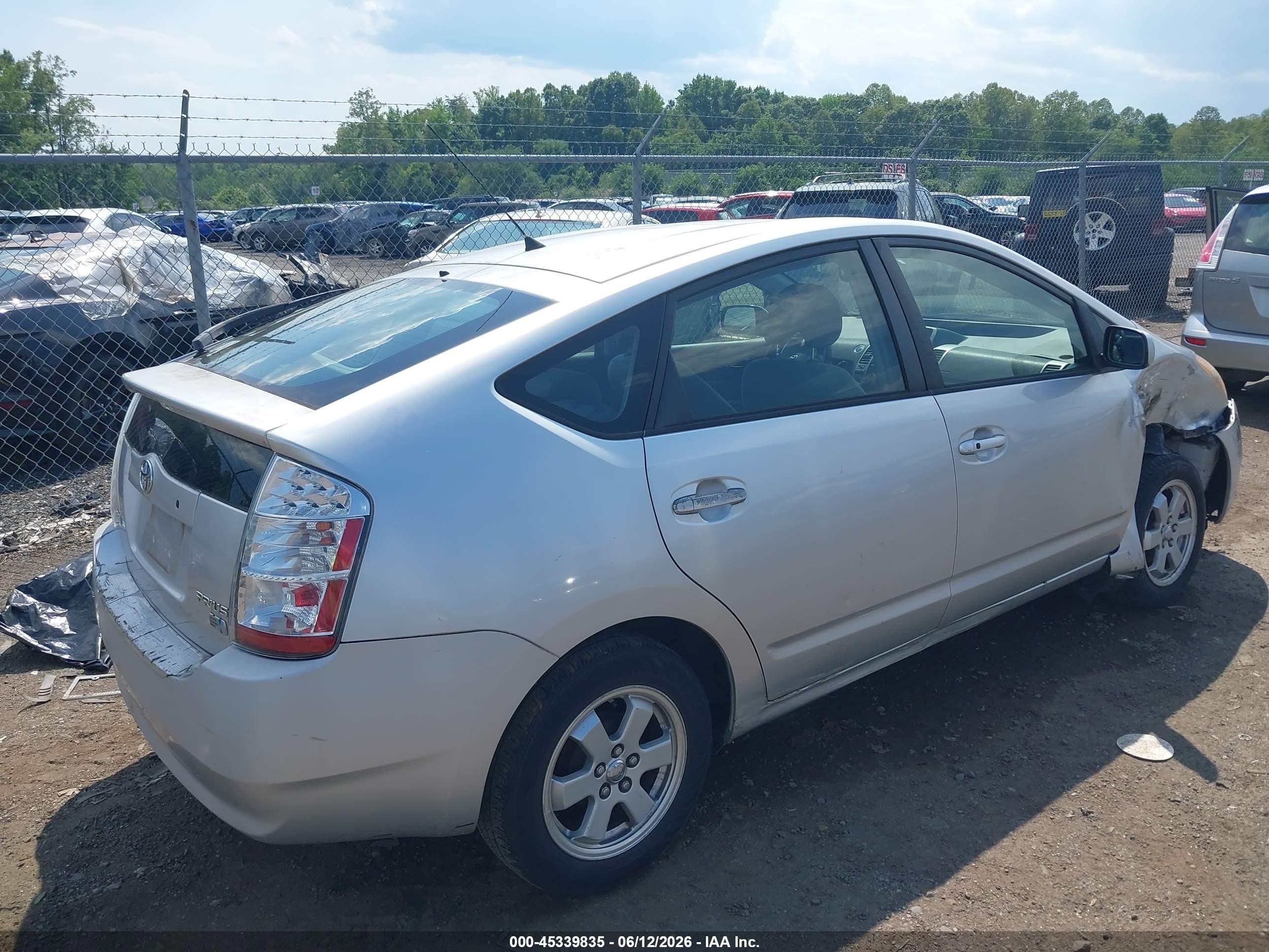 2006 Toyota Prius Silver vin: JTDKB20U867079788