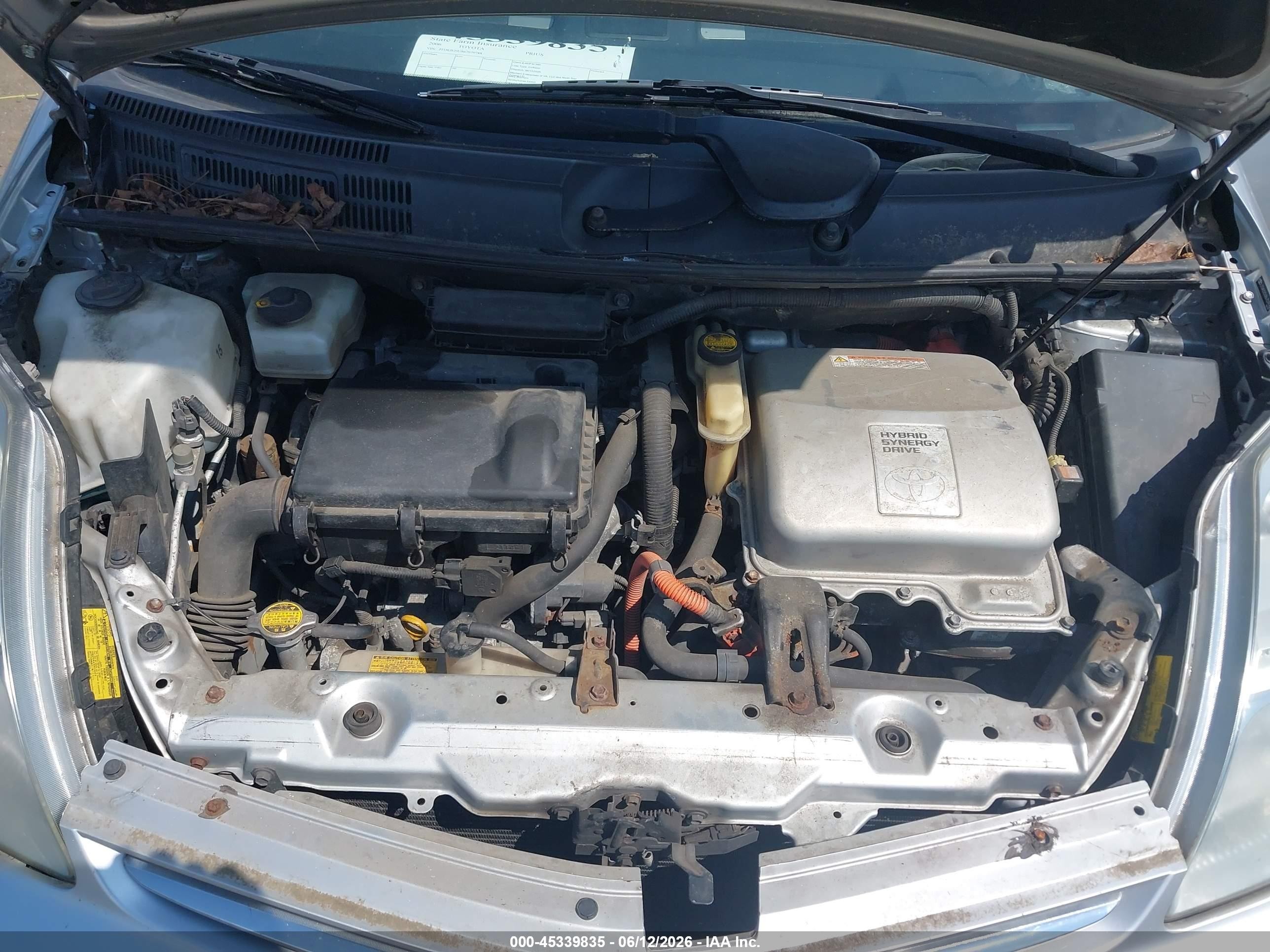 2006 Toyota Prius Silver vin: JTDKB20U867079788
